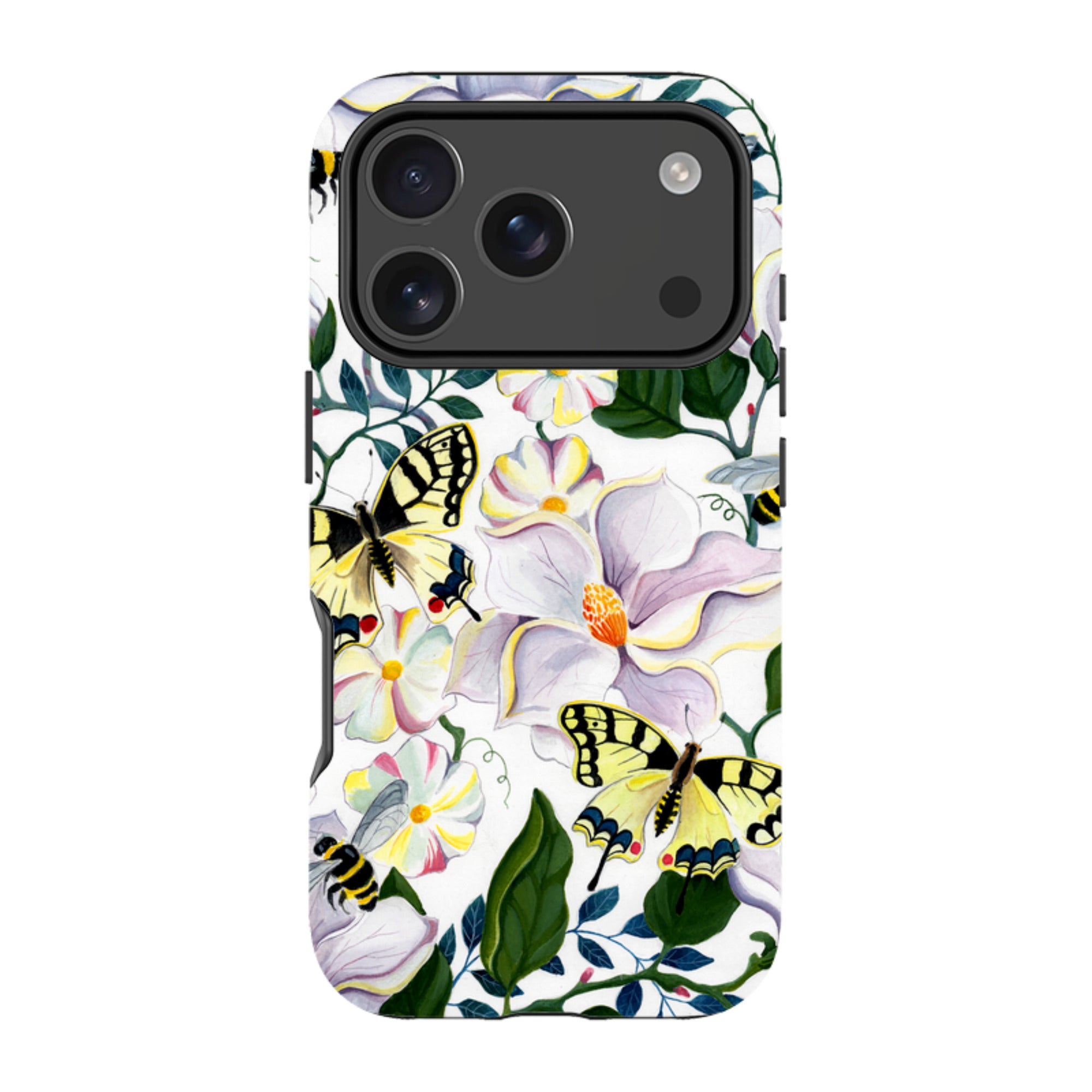 iPhone MagSafe Tough Case - Bees and Magnolia By Bex Parkin