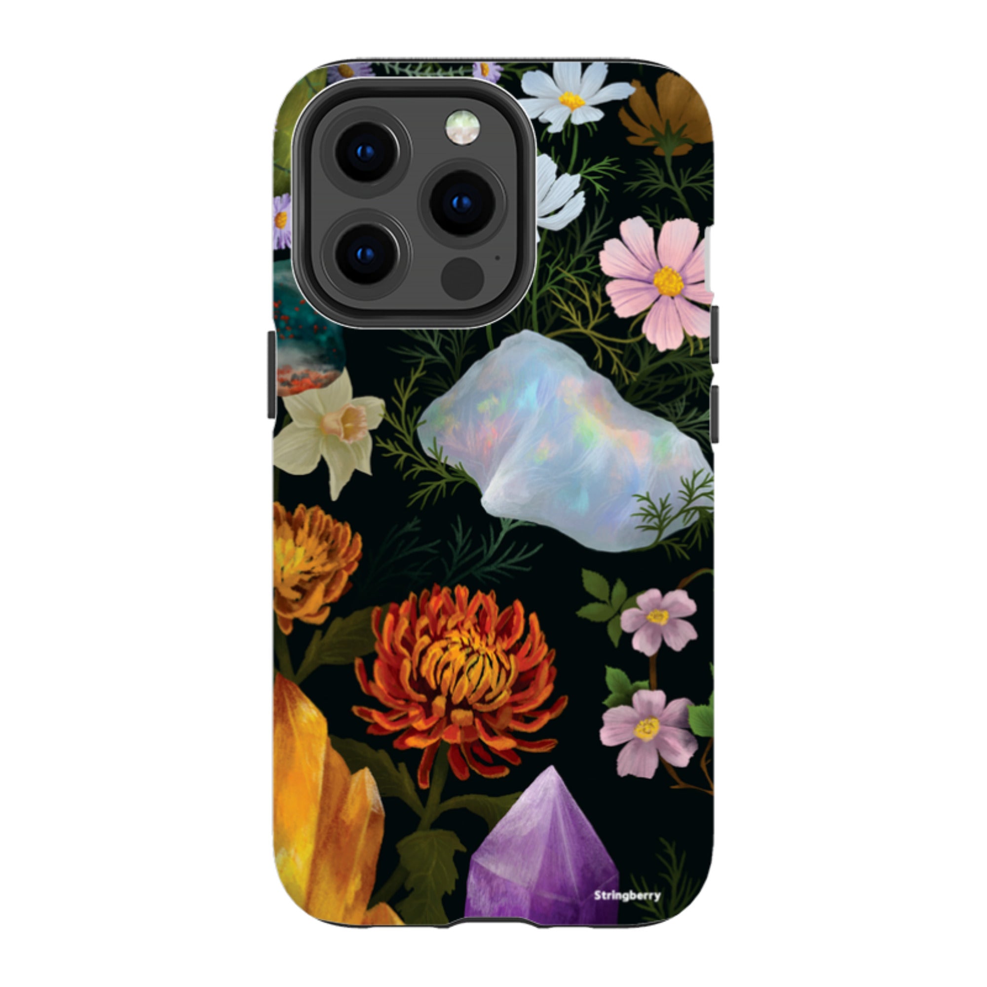 iPhone MagSafe Tough Case - Crystal Flowers By Anna Stead