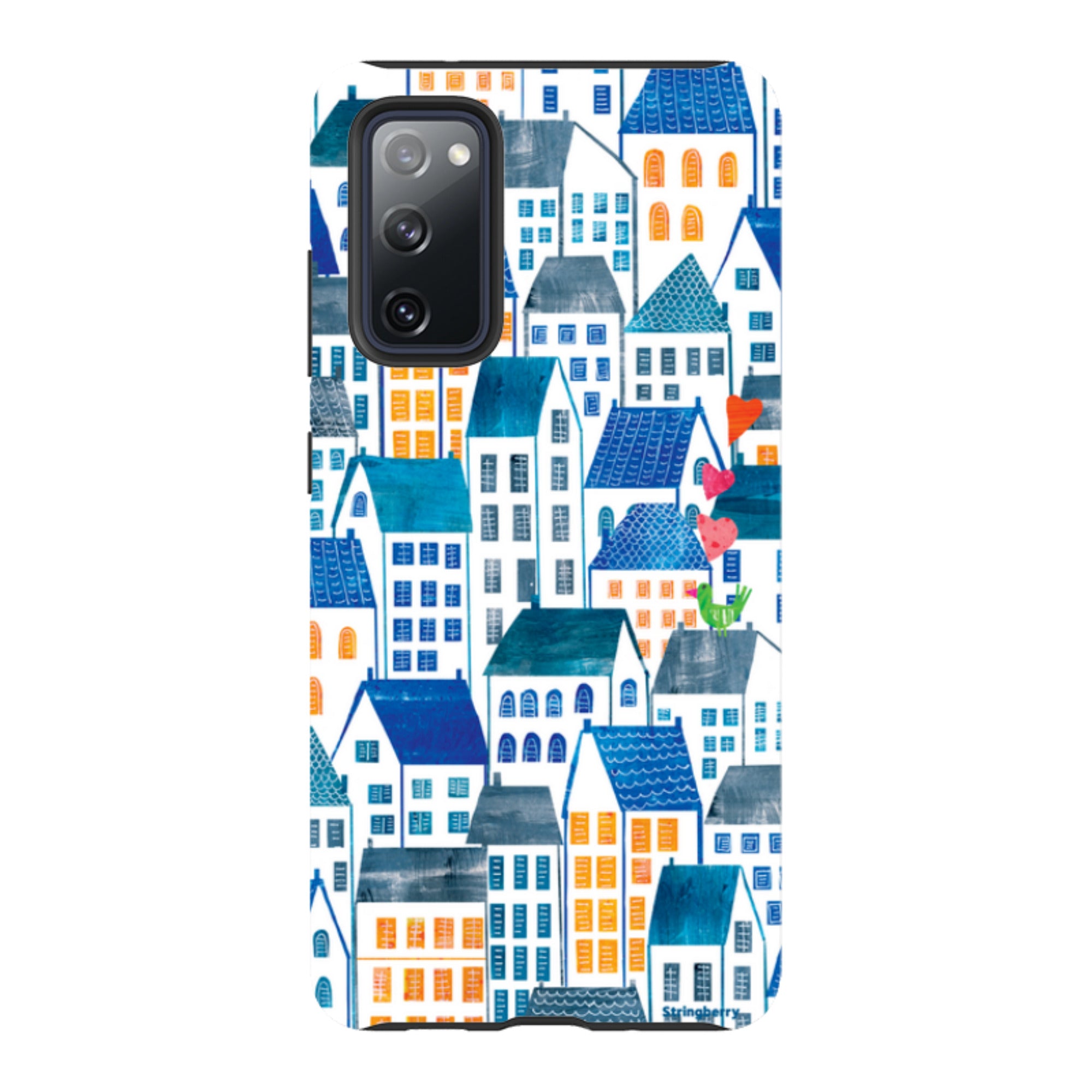Samsung Tough Case - Blue Rooftop Houses By Tracey English