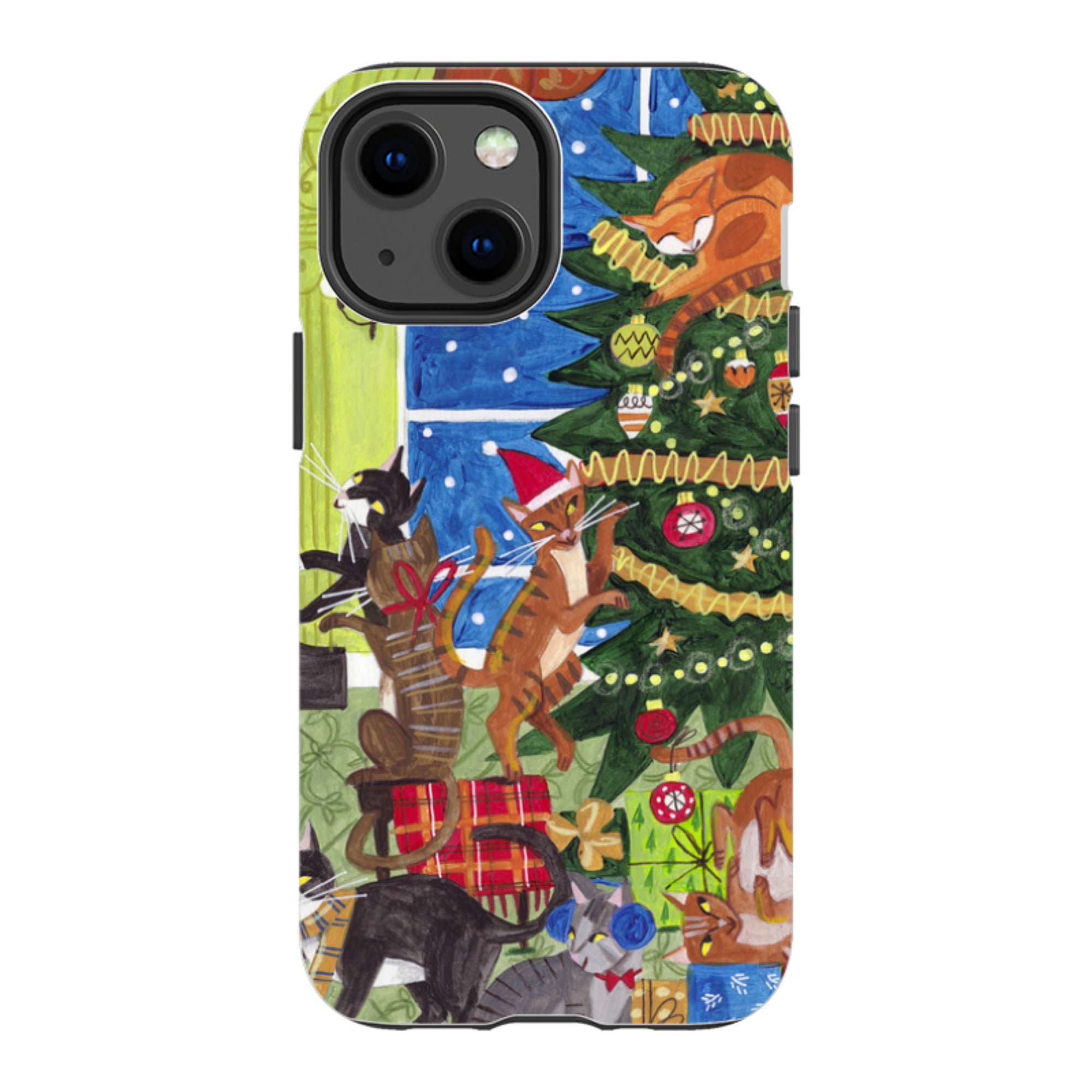 iPhone Tough Case - Christmas Cats By Caroline Bonne Muller