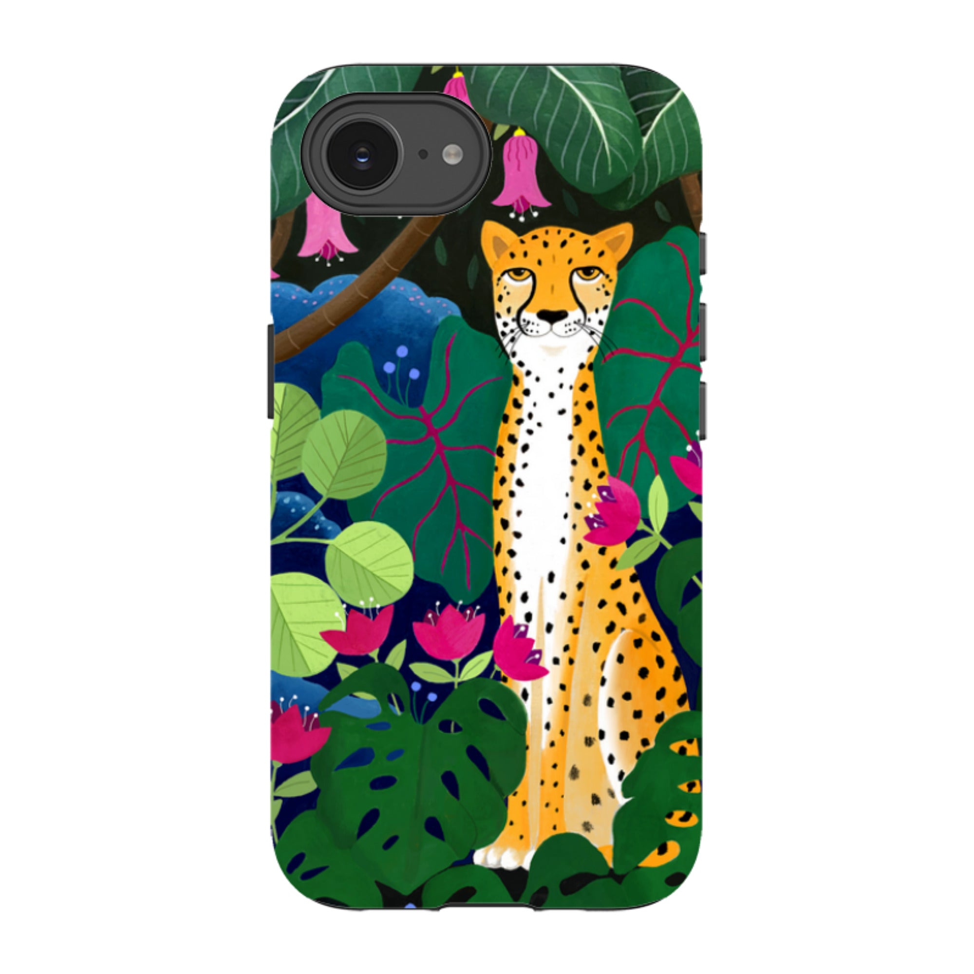iPhone Tough Case - Cheetah And Monstera By Bex Parkin