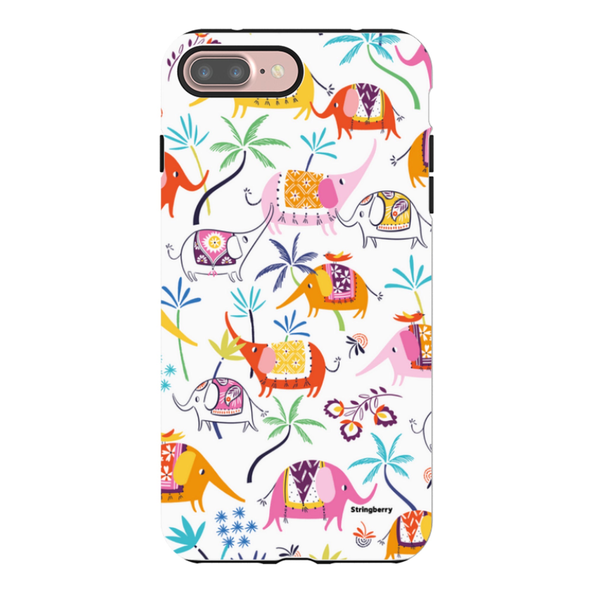 iPhone Tough Case - Elephants And Trees By Ali Brookes