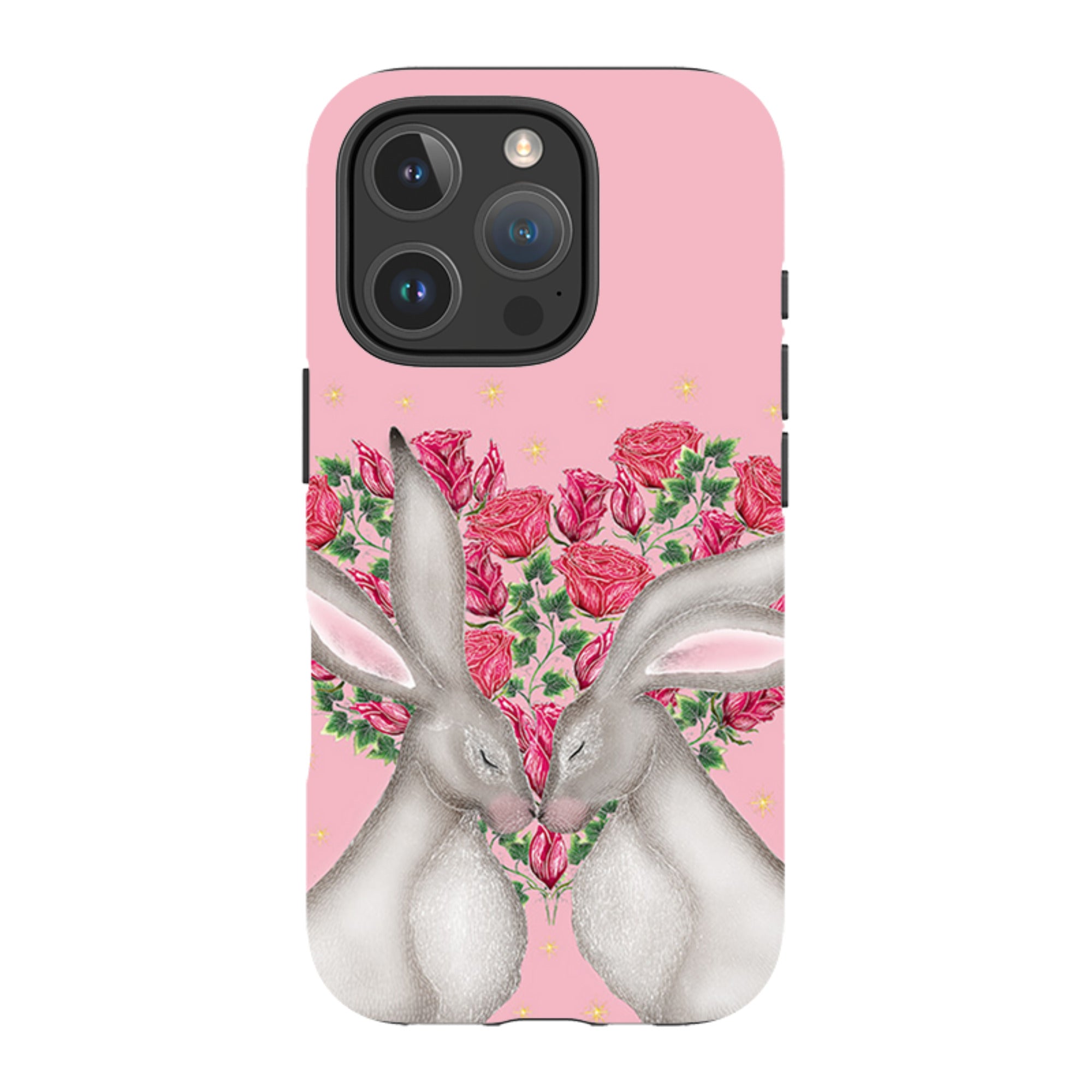 iPhone MagSafe Tough Case -  White Hares Rose Heart By Catherine Rowe