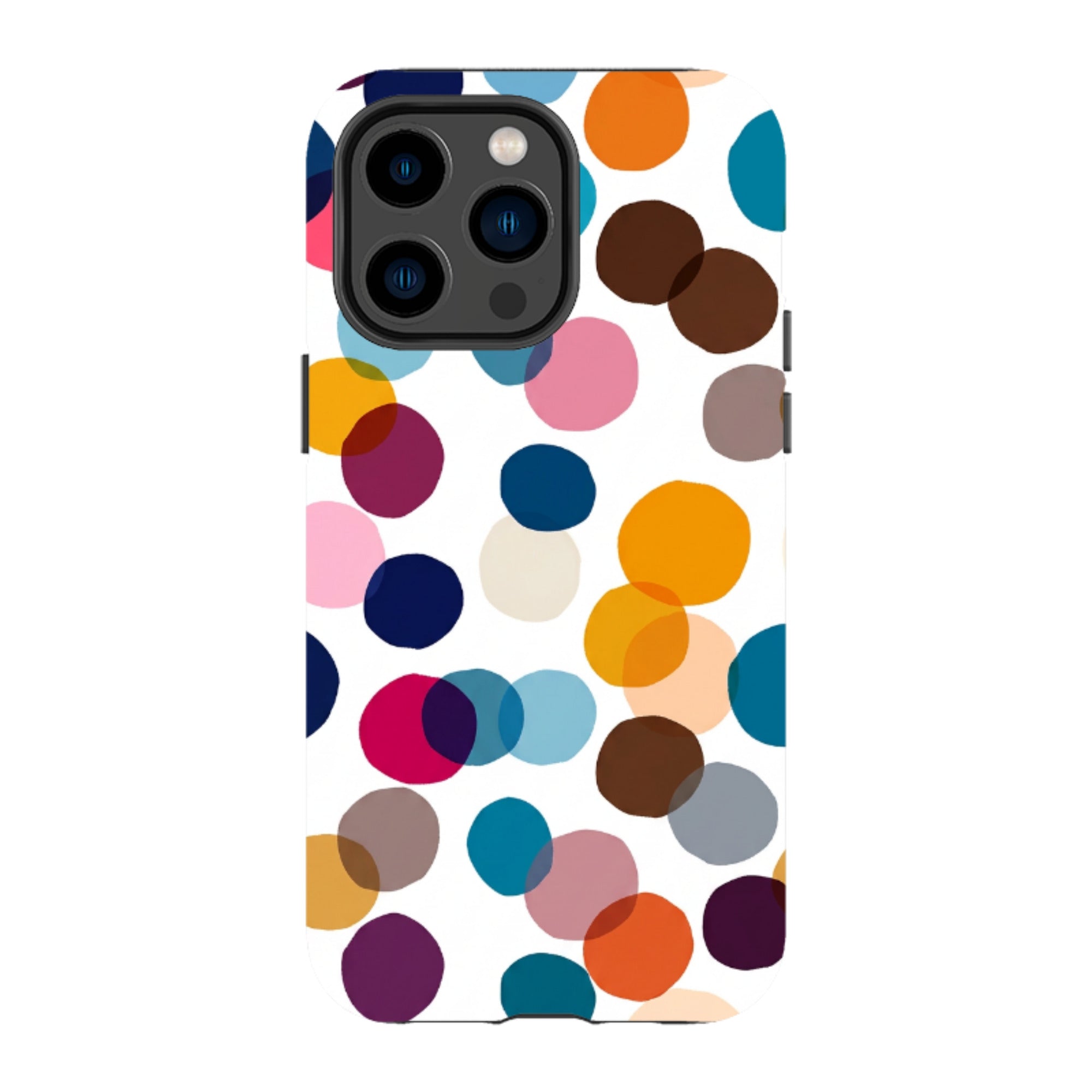 iPhone Tough Case - Multi-Color Polka Dot