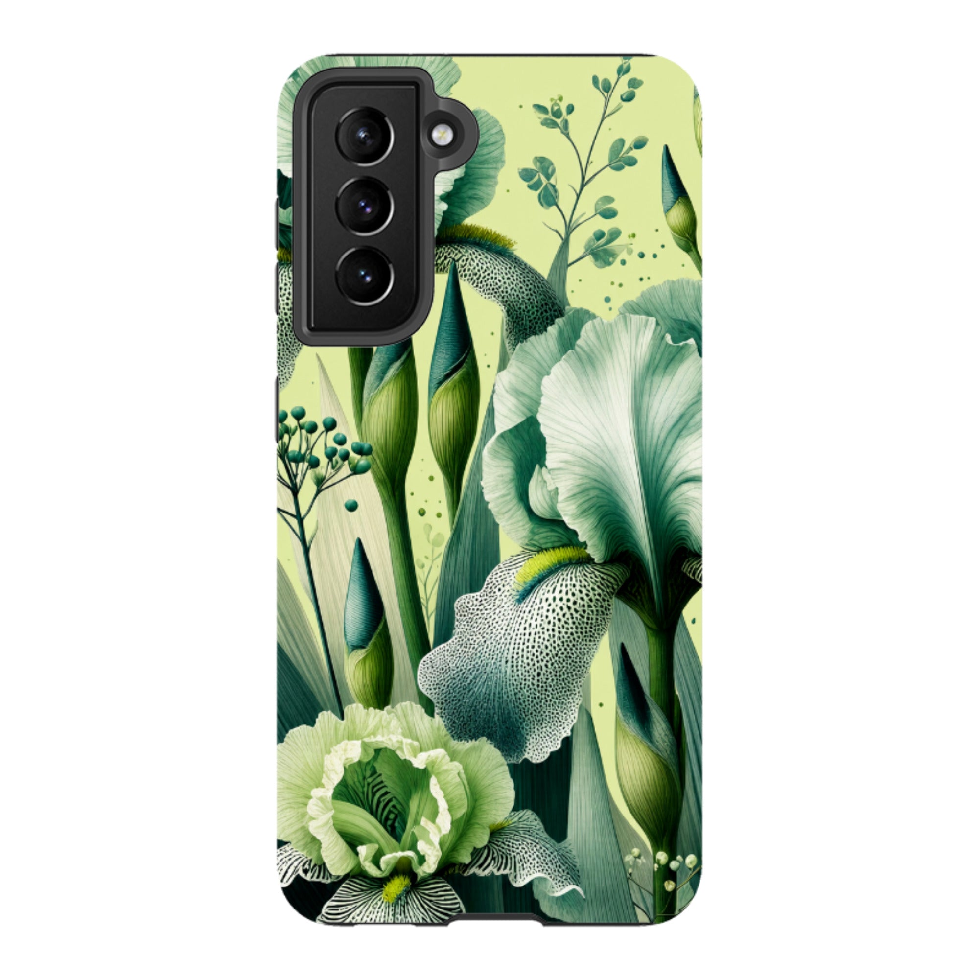Samsung Tough Case - Sage Green Iris Floral