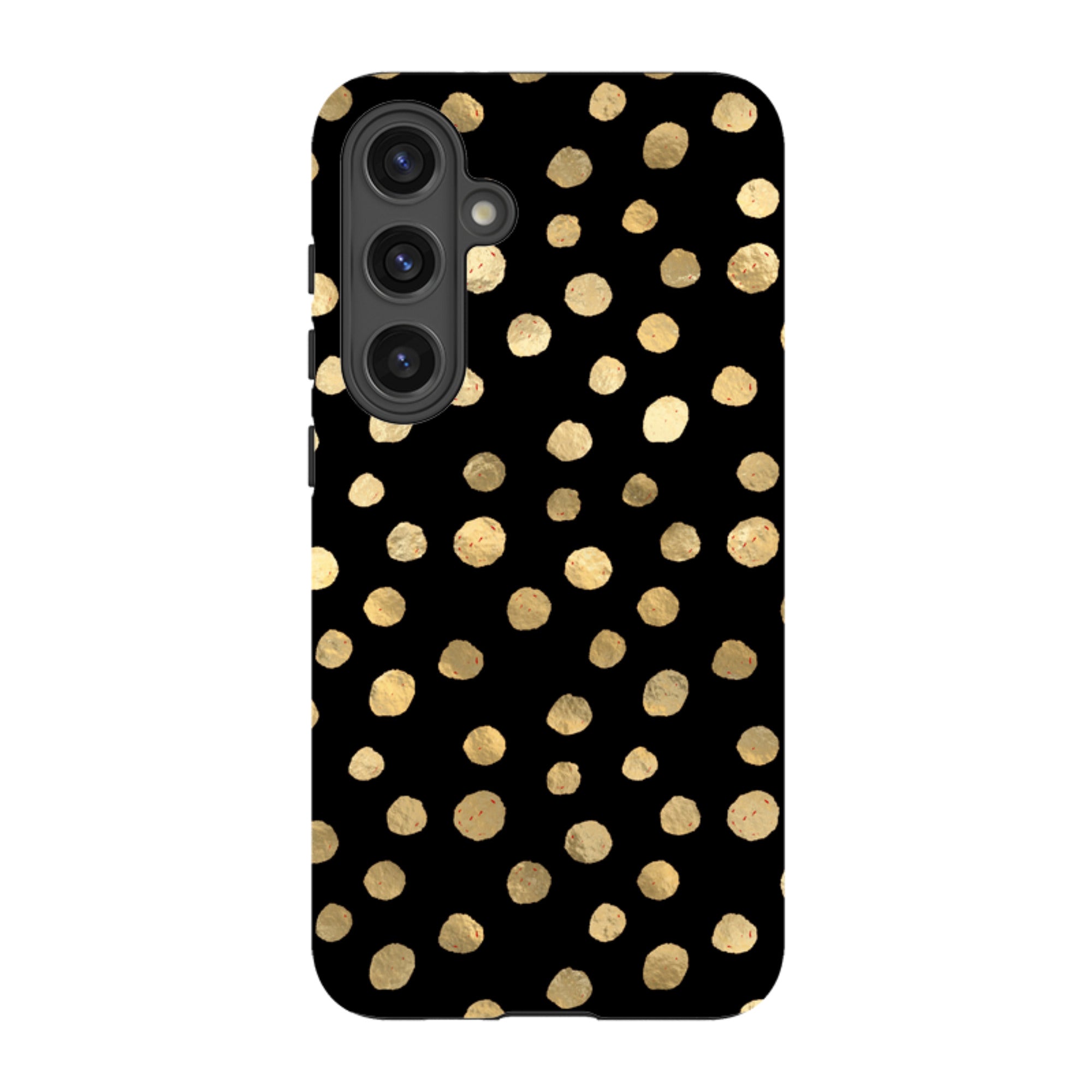 Samsung Tough Case - Black and Gold Dots