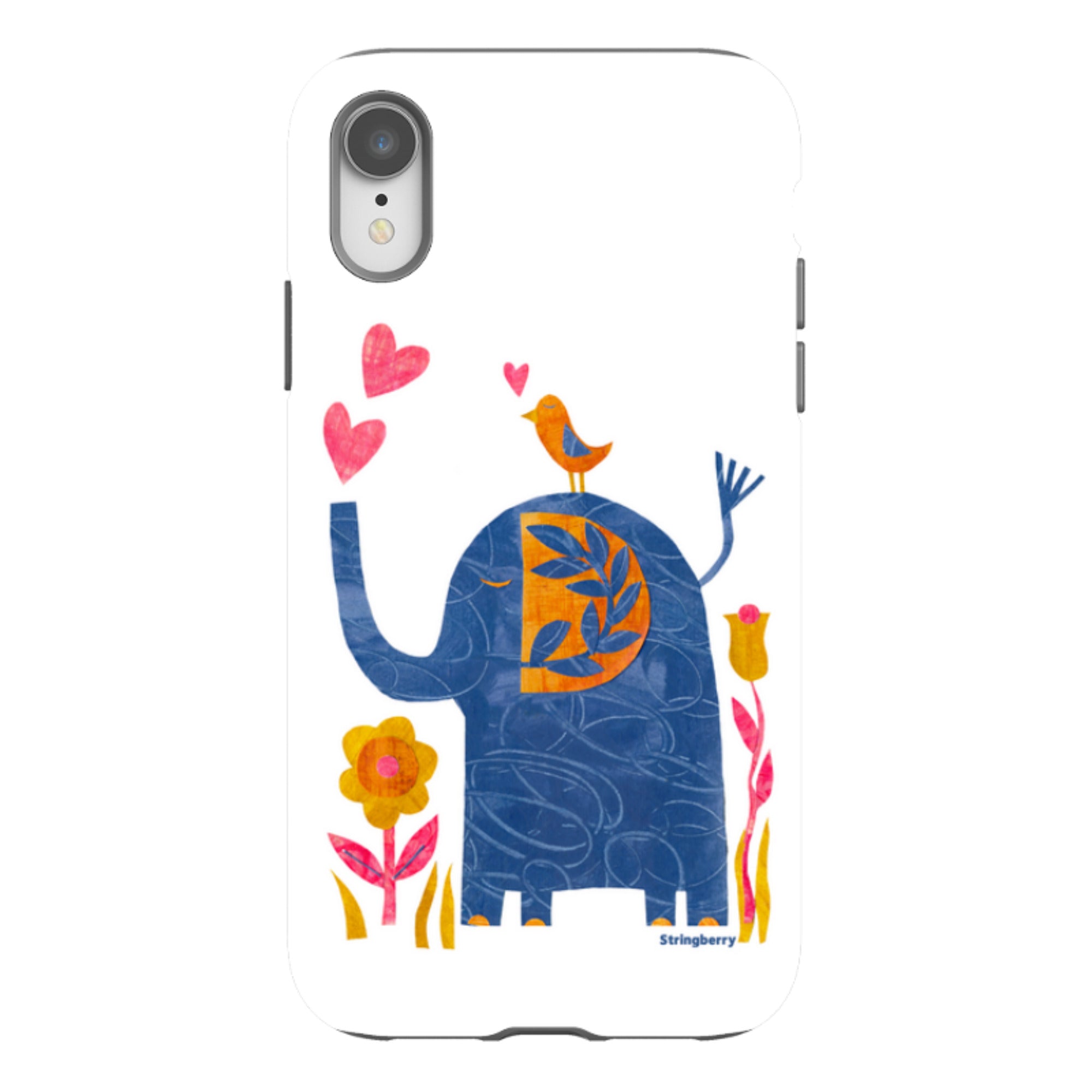 iPhone Tough Case - Elephant In Love By Tracey English