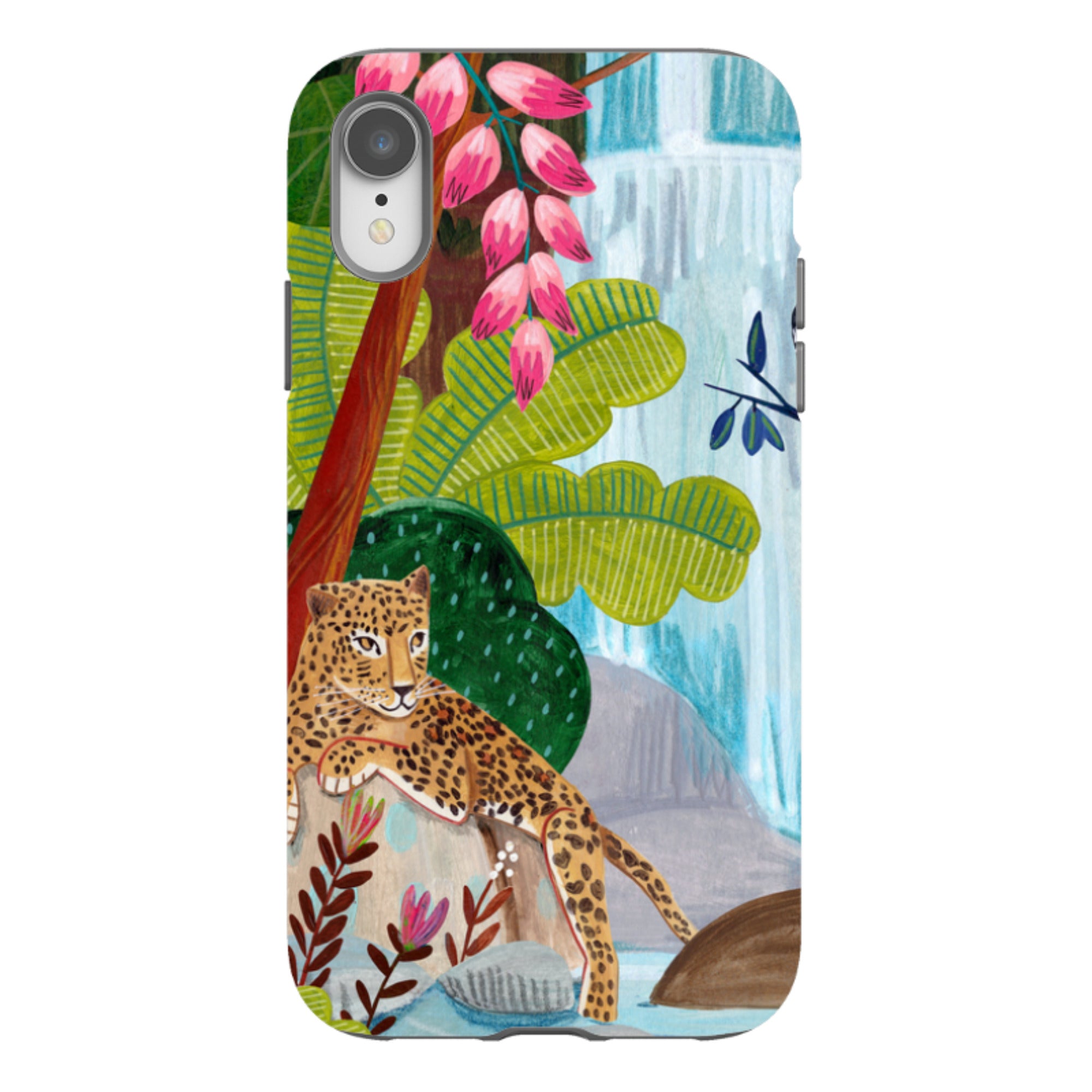 iPhone Tough Case - Waterfall Leopard By Caroline Bonne Muller