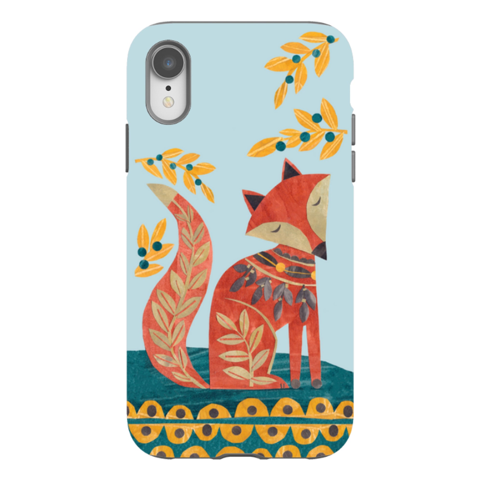 iPhone Tough Case - Folk Foxie By Tracey English