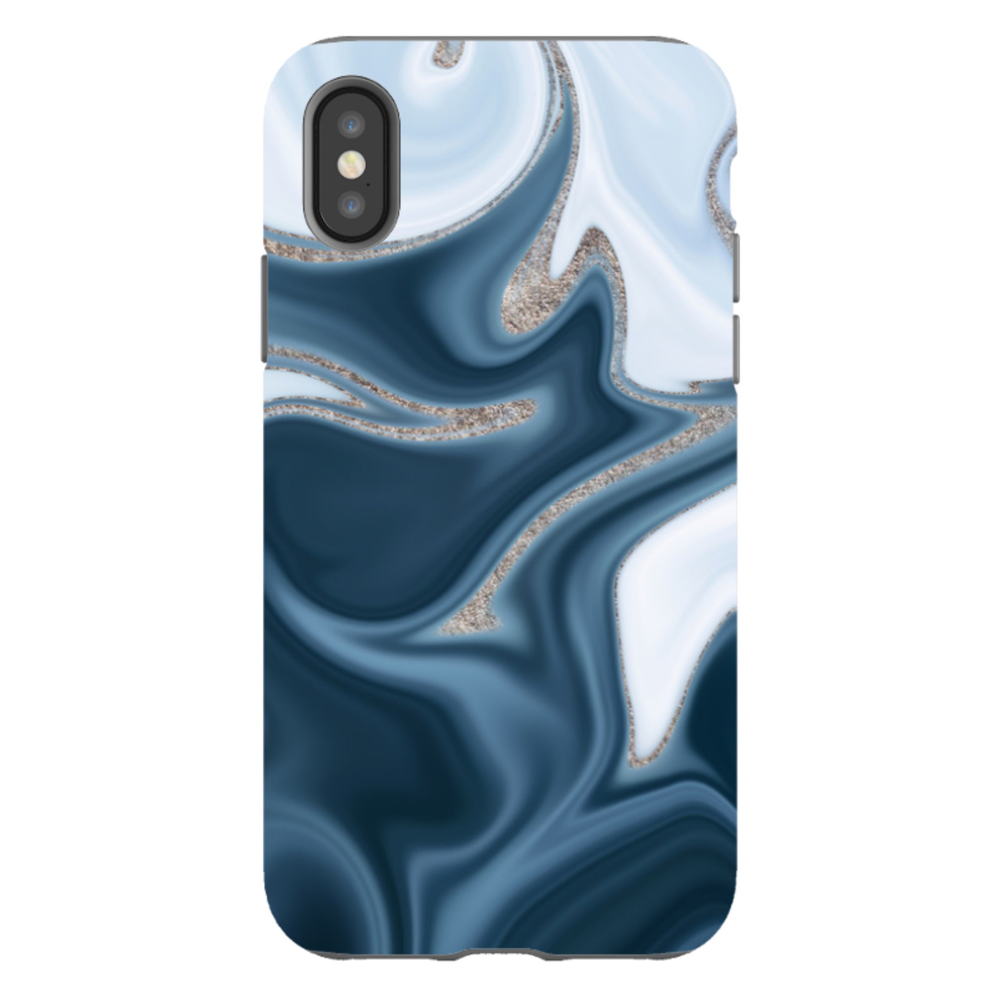 iPhone Tough Case - Blue Ice (case does not glitter)