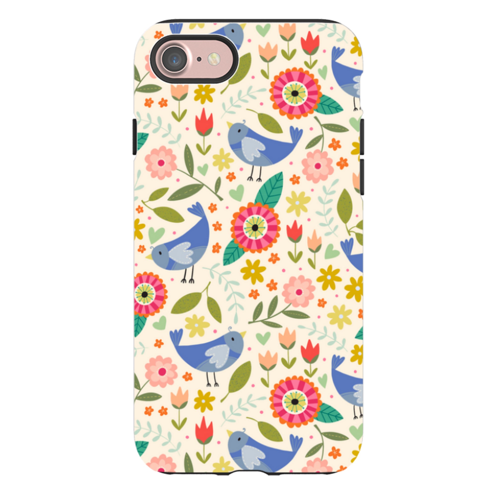 iPhone Tough Case - Bird Pattern I By Suzy Taylor