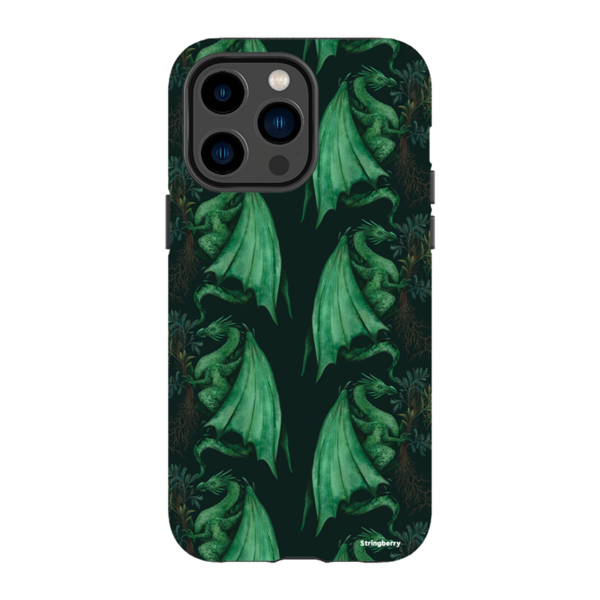 iPhone MagSafe Tough Case -  Arbor Dragon Pattern By Anna Stead