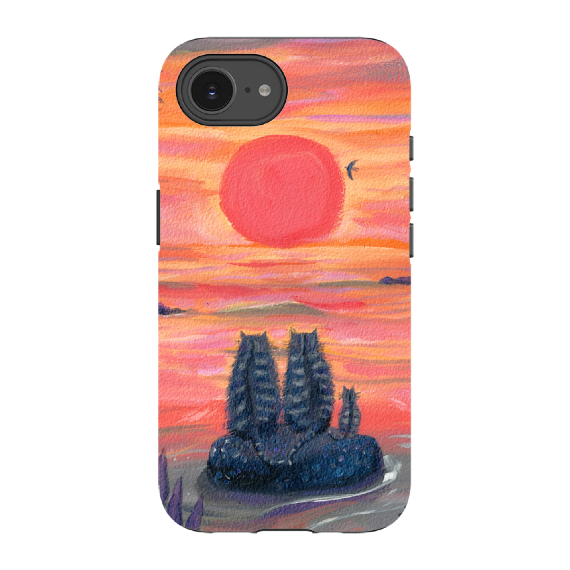 iPhone Tough Case - Sunset Cats By Mary Stubberfield