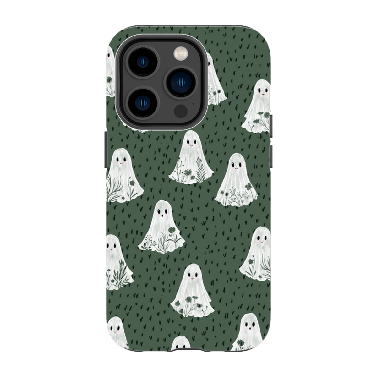 iPhone Tough Case - Floral Ghosts - Pine By Katherine Quinn