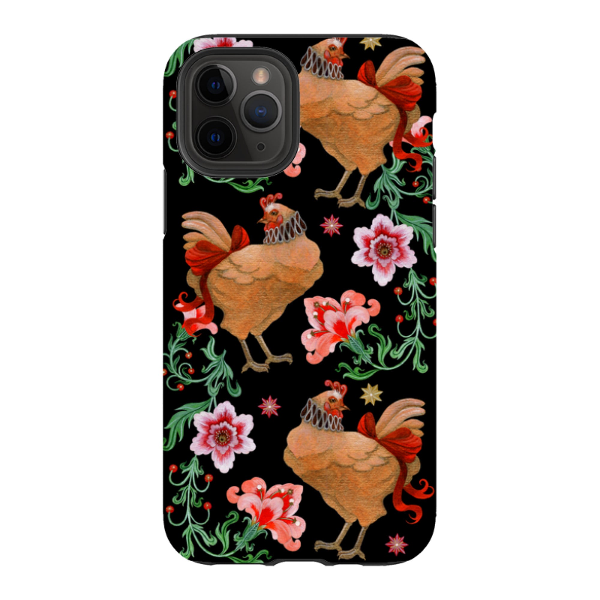 iPhone Tough  Case - Three French Hens By Maria Matos
