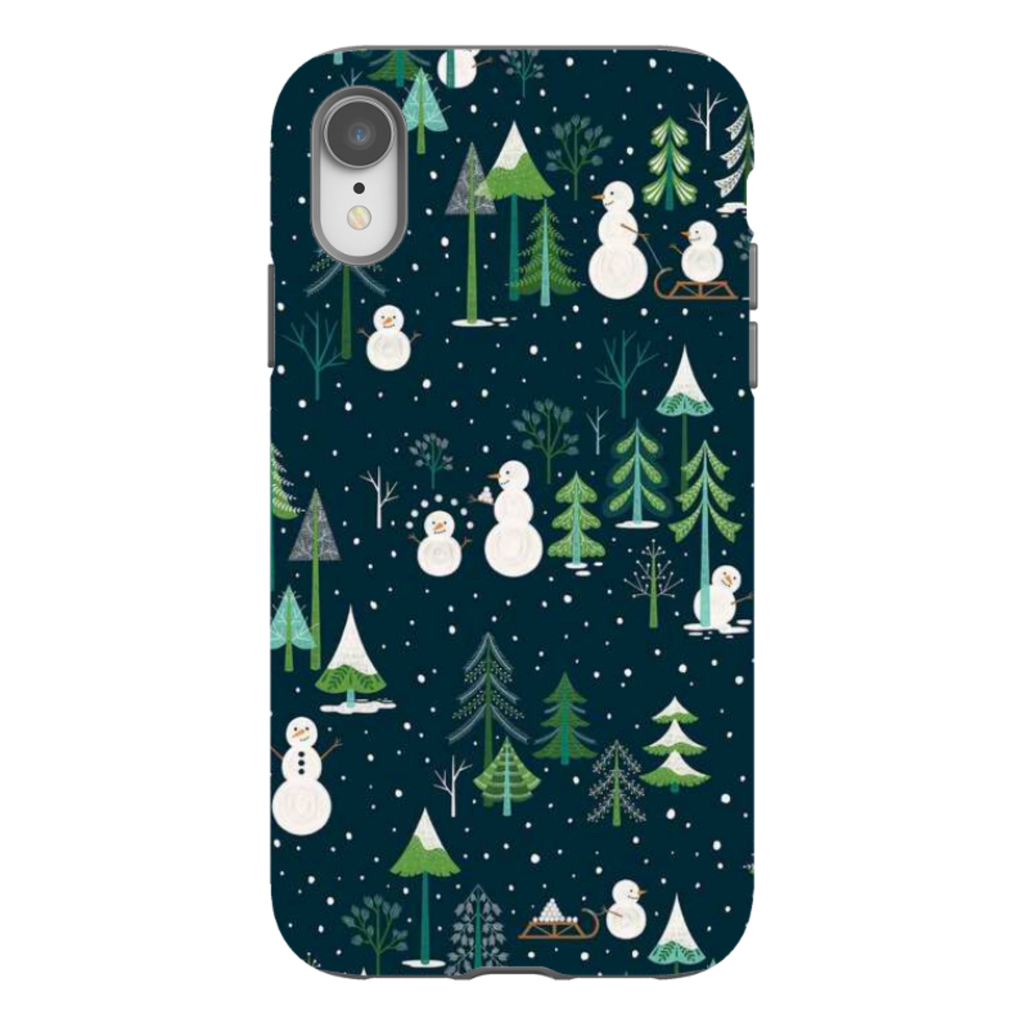 iPhone Tough Case - Snowman Playground By Jenny Zemanek
