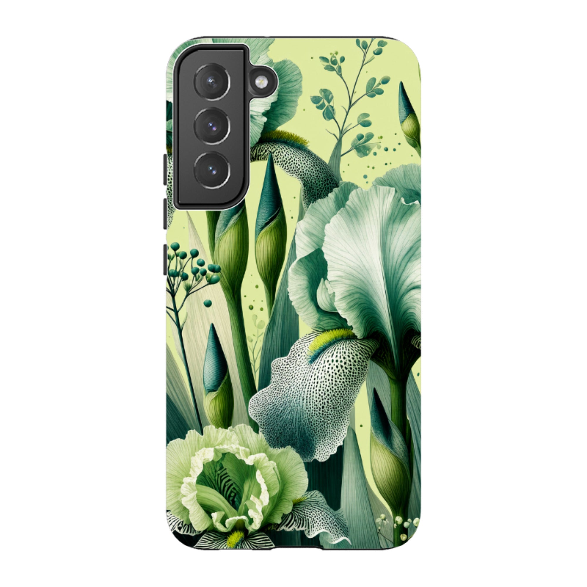 Samsung Tough Case - Sage Green Iris Floral