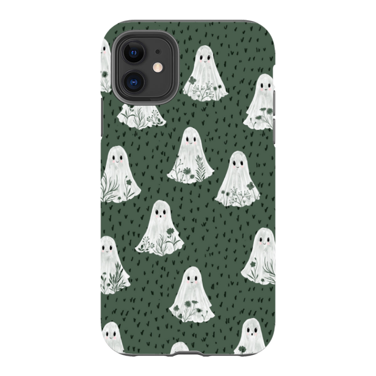 iPhone Tough Case - Floral Ghosts - Pine By Katherine Quinn