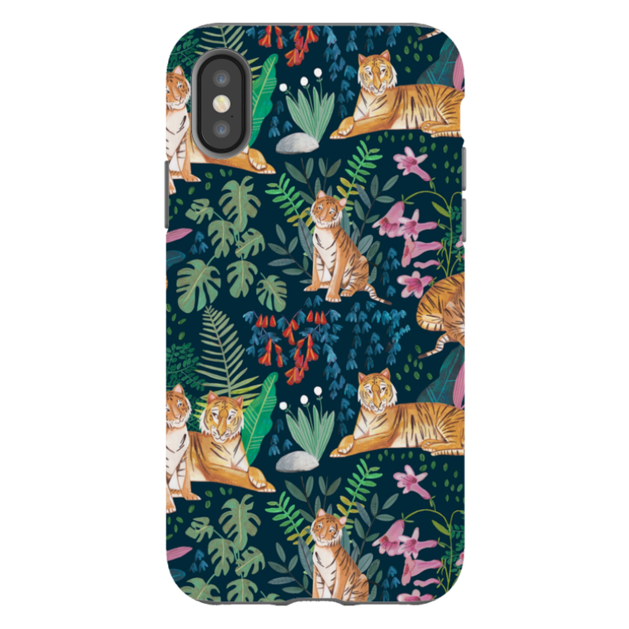 iPhone Tough Case - Tiger Pattern II By Caroline Bonne Muller