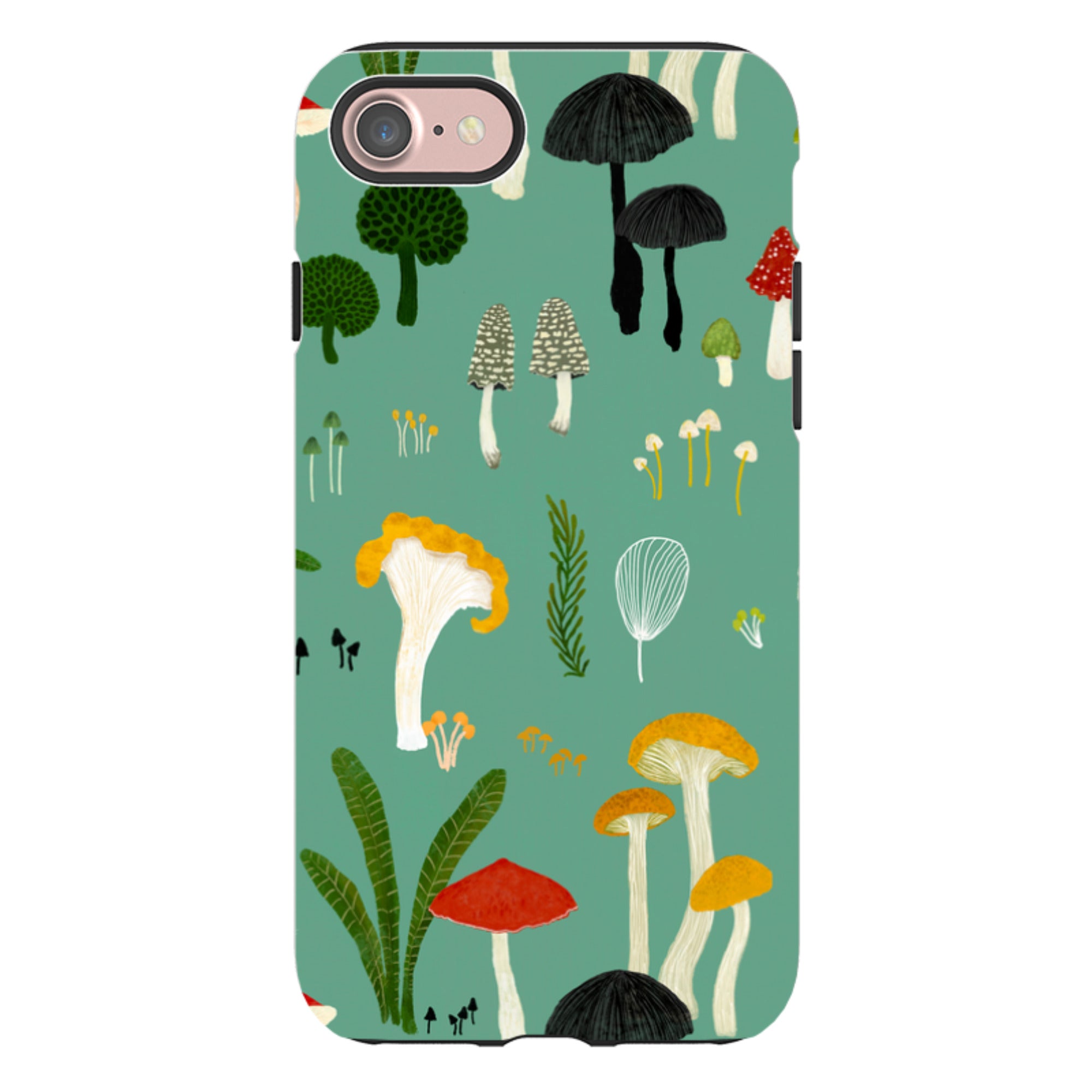 iPhone Tough Case - Mushroom Pattern By Katherine Quinn