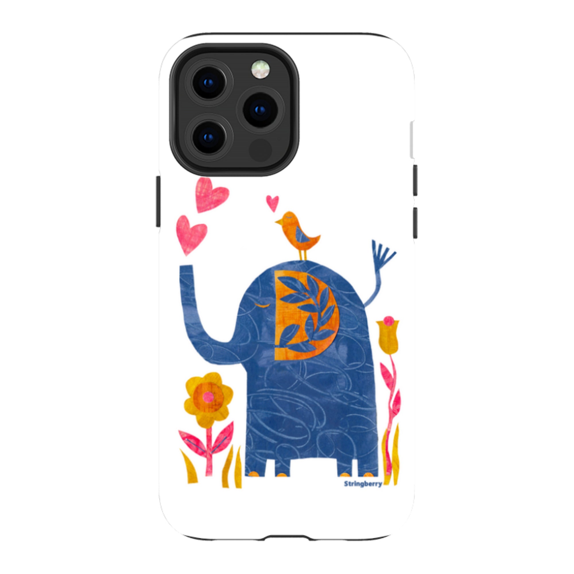 iPhone Tough Case - Elephant In Love By Tracey English