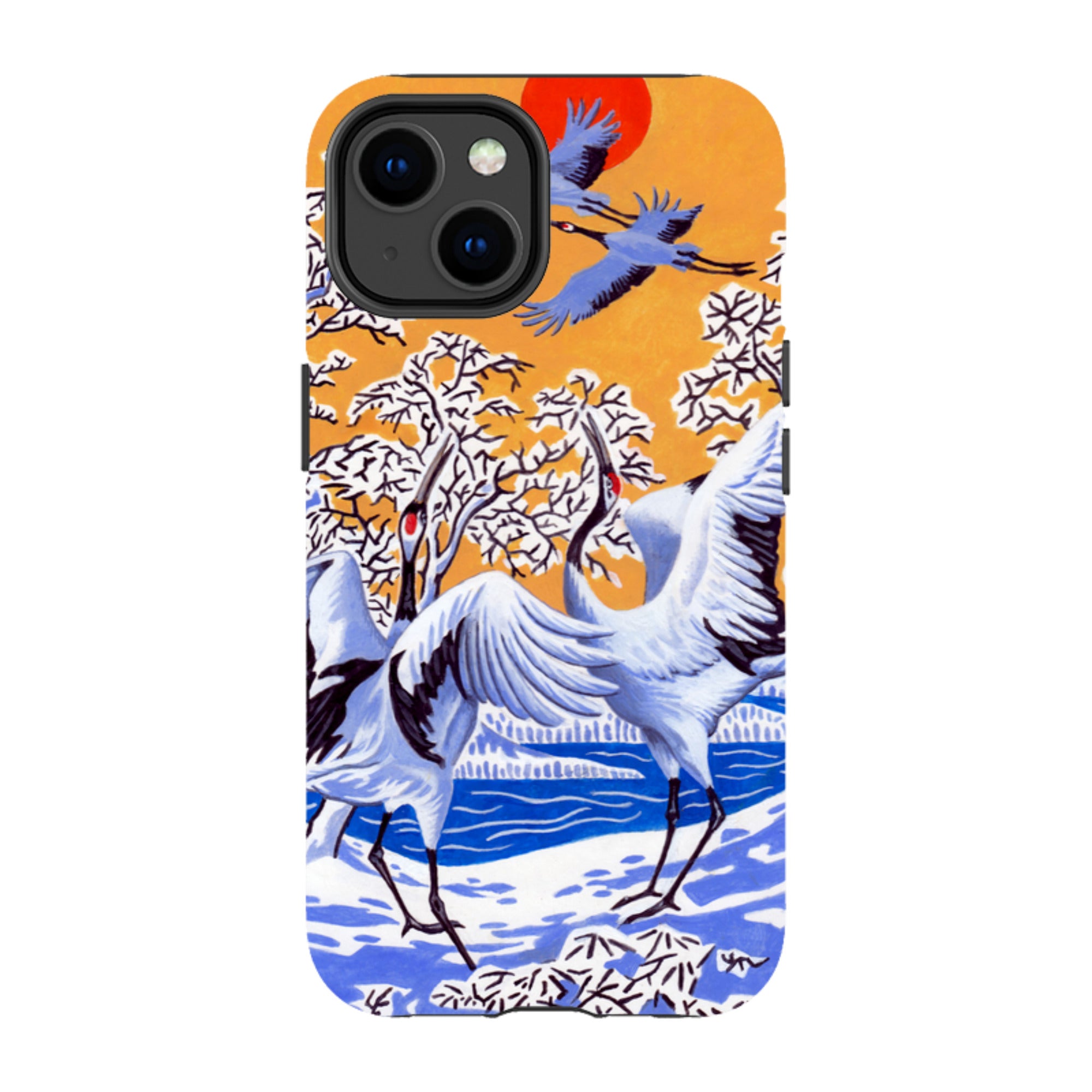 iPhone Tough Case - Japanese Cranes By Philip Hood
