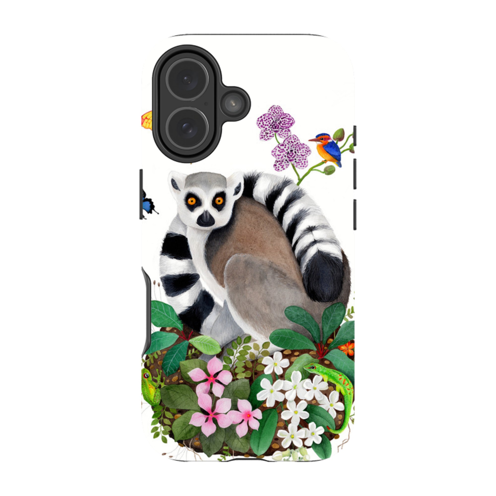 iPhone Tough Case - Madagascar Lemur By Bex Parkin