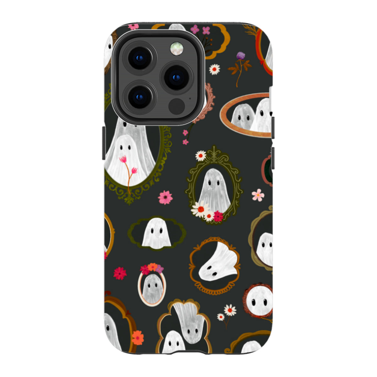 iPhone Tough Case - Framed Ghosts - Charcoal By Katherine Quinn