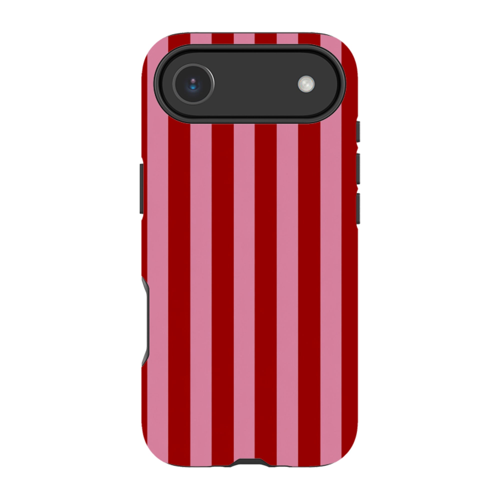 iPhone MagSafe Tough Case - Burgundy & Pink Stripe