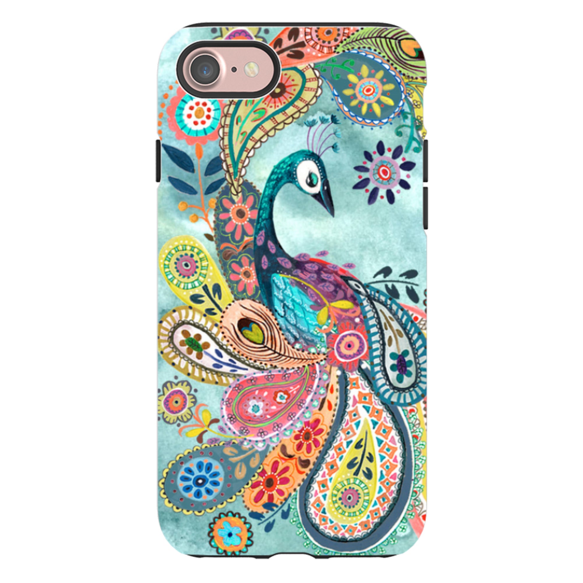 iPhone Tough Case - Peacock Dreams By Caroline Bonne Muller