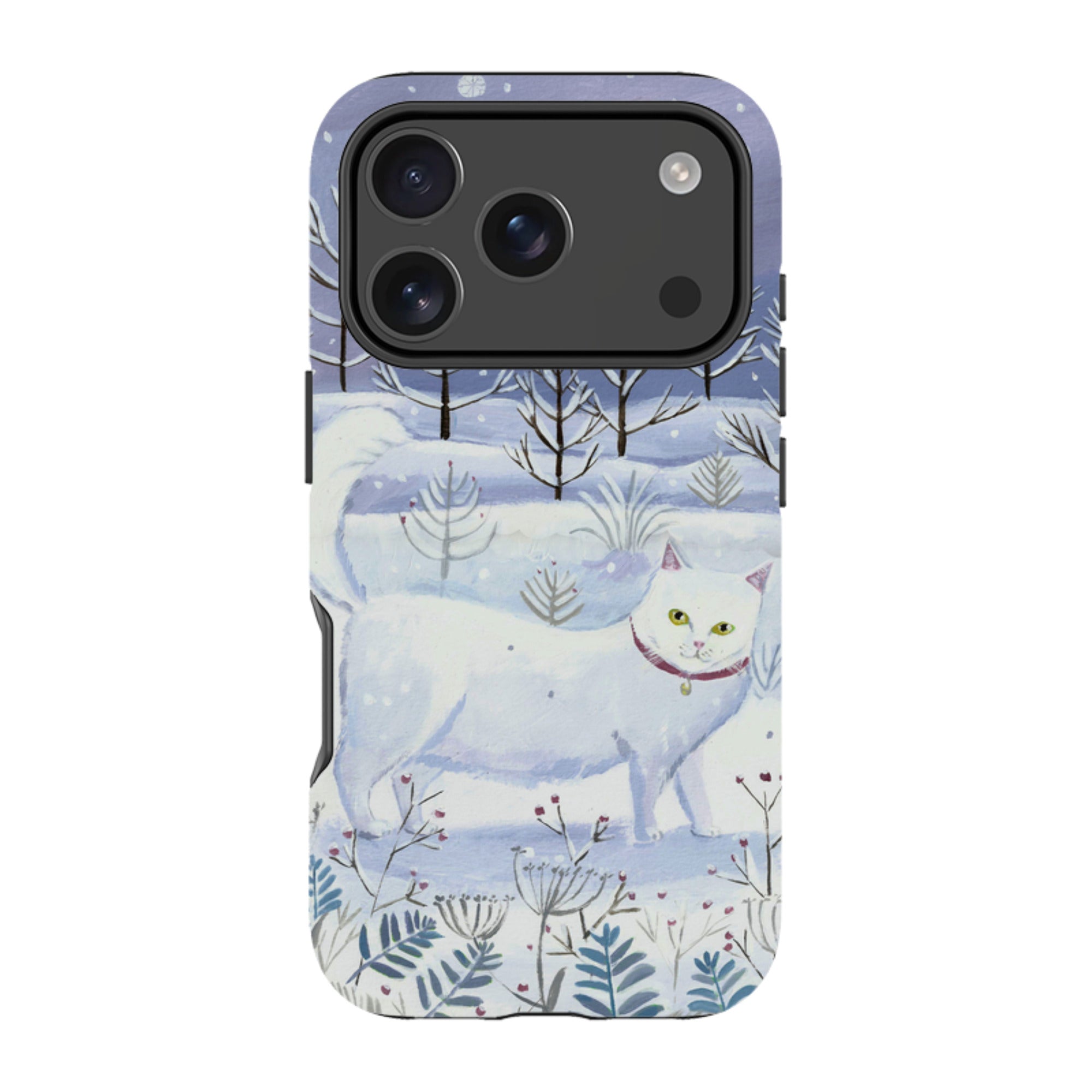 iPhone Tough Case - White Cat By Mary Stubberfield