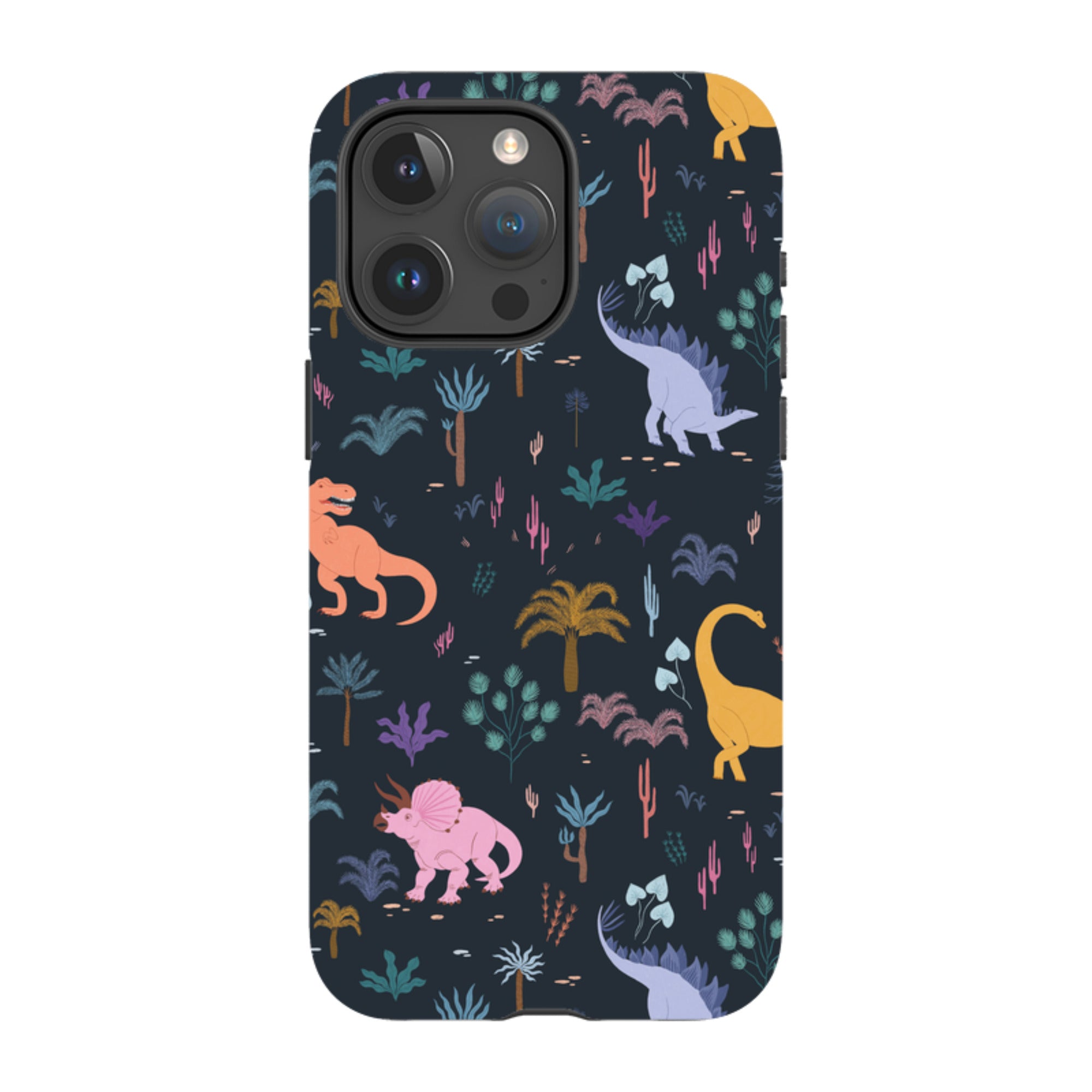 iPhone MagSafe Tough Case - Dinosaur Pattern Dark By Meghann Rader