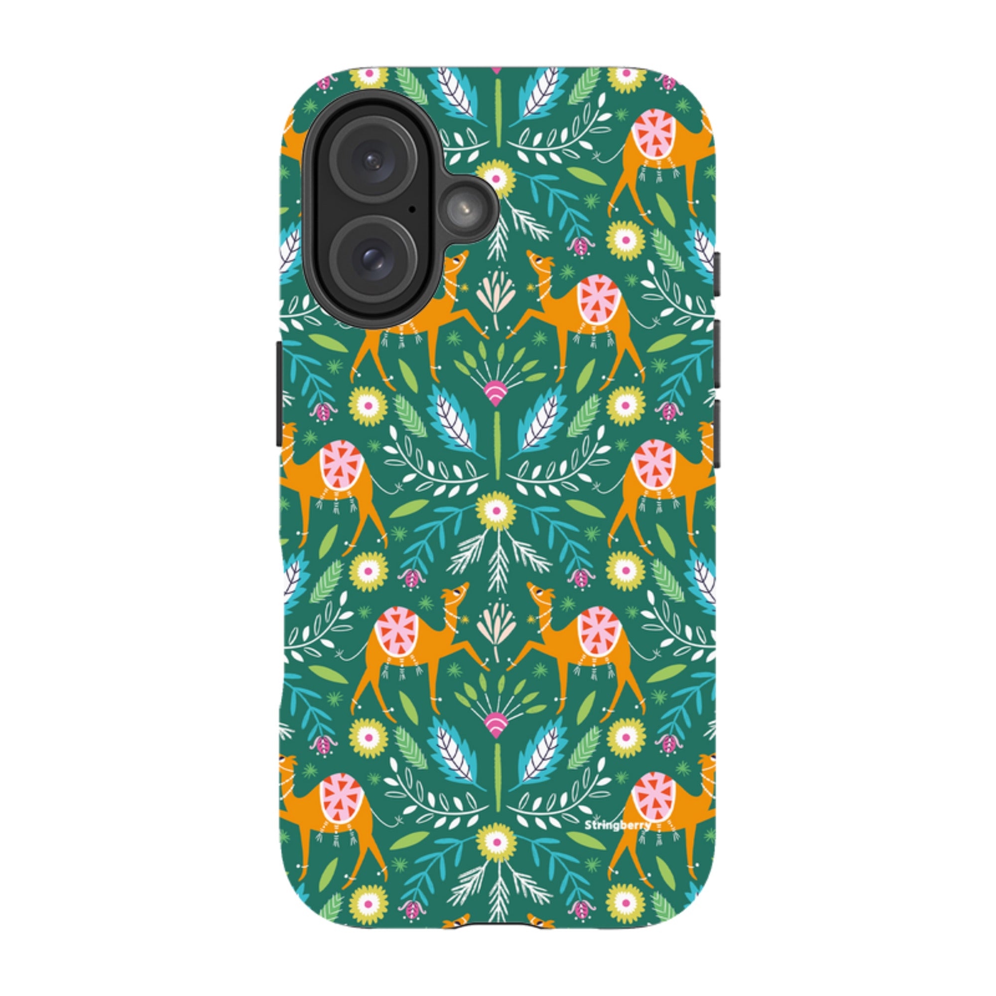 iPhone Tough Case - Camel Damask By Ali Brookes