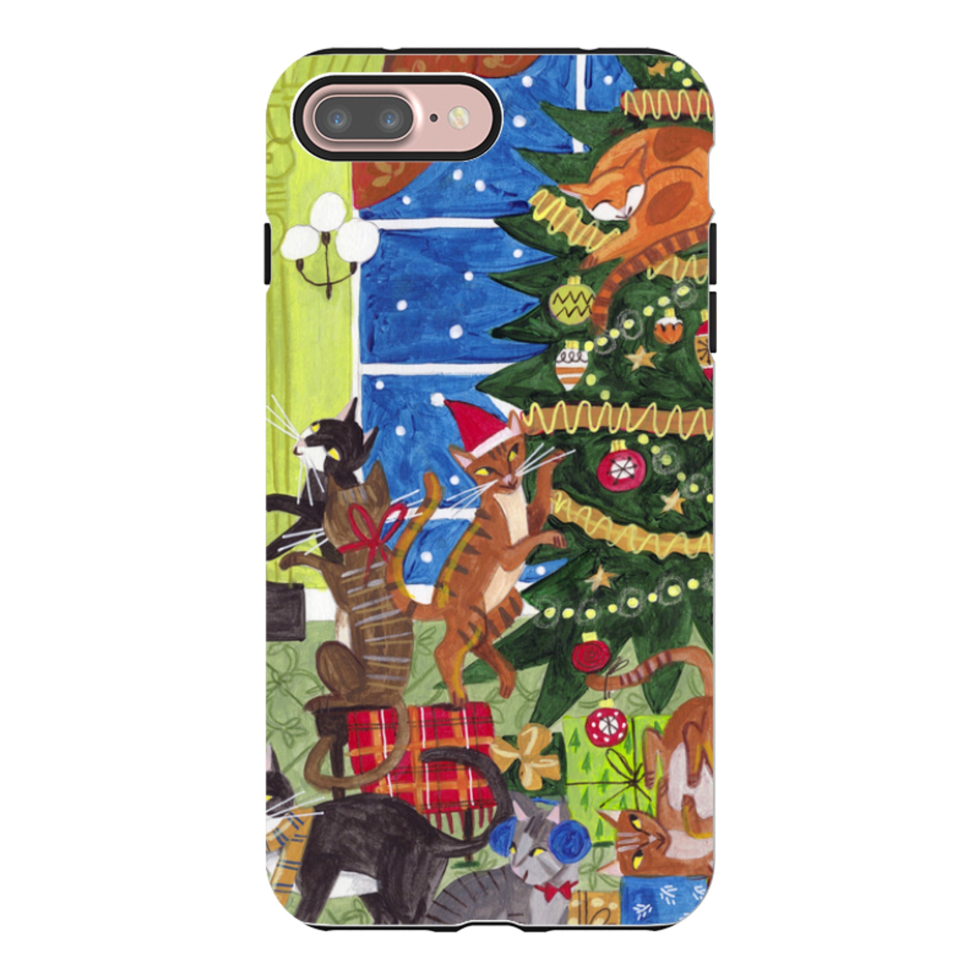iPhone Tough Case - Christmas Cats By Caroline Bonne Muller