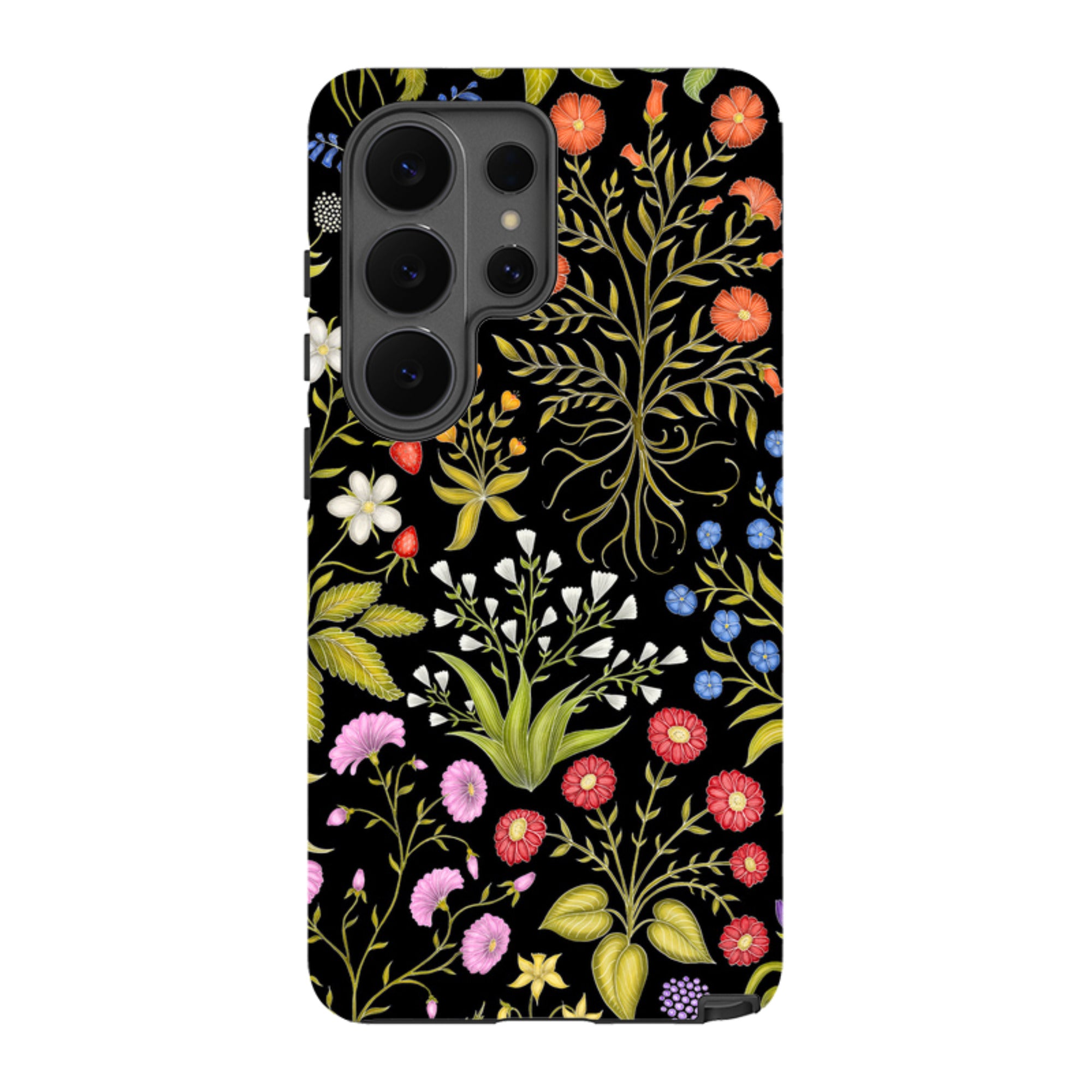 Samsung Tough Case - Fleurs Black By Catherine Rowe