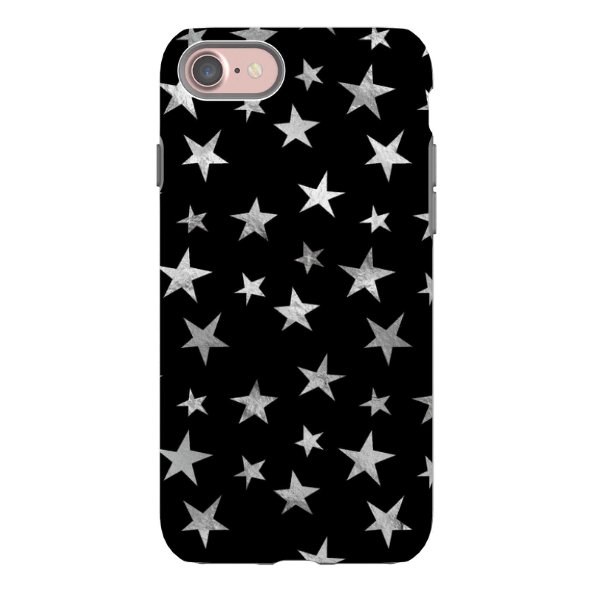 iPhone Tough Case - Black and Silver Stars