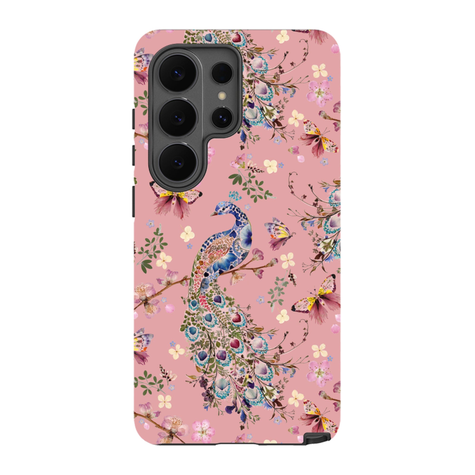 Samsung Tough Case - Peacock and Cherry Blossoms Lupine By Helen Ahpornsiri