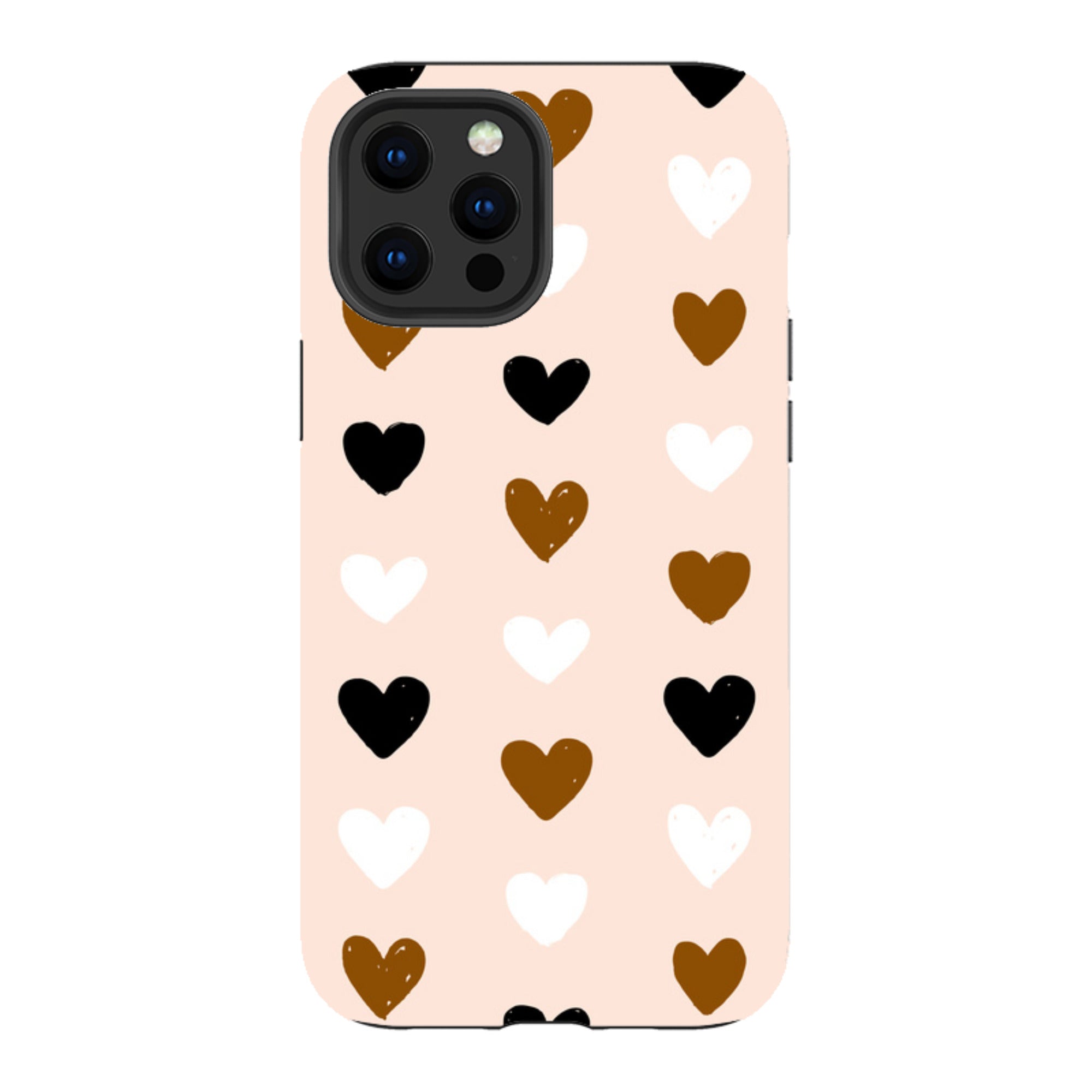 iPhone Tough Case - Hearts Pale