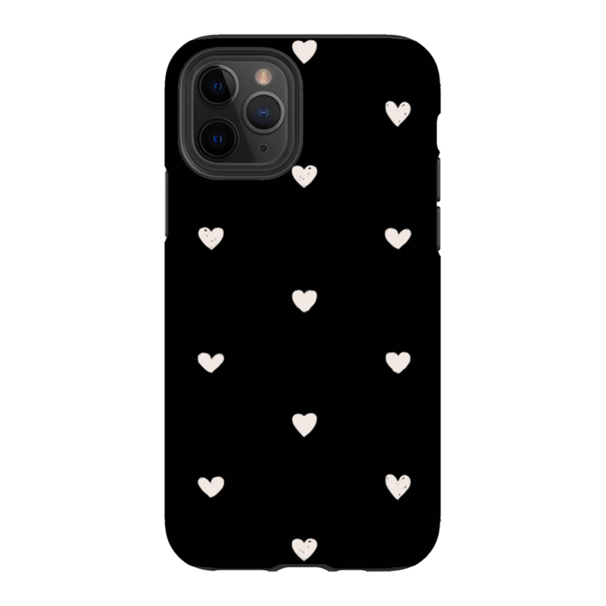 iPhone Tough Case - Hearts Black