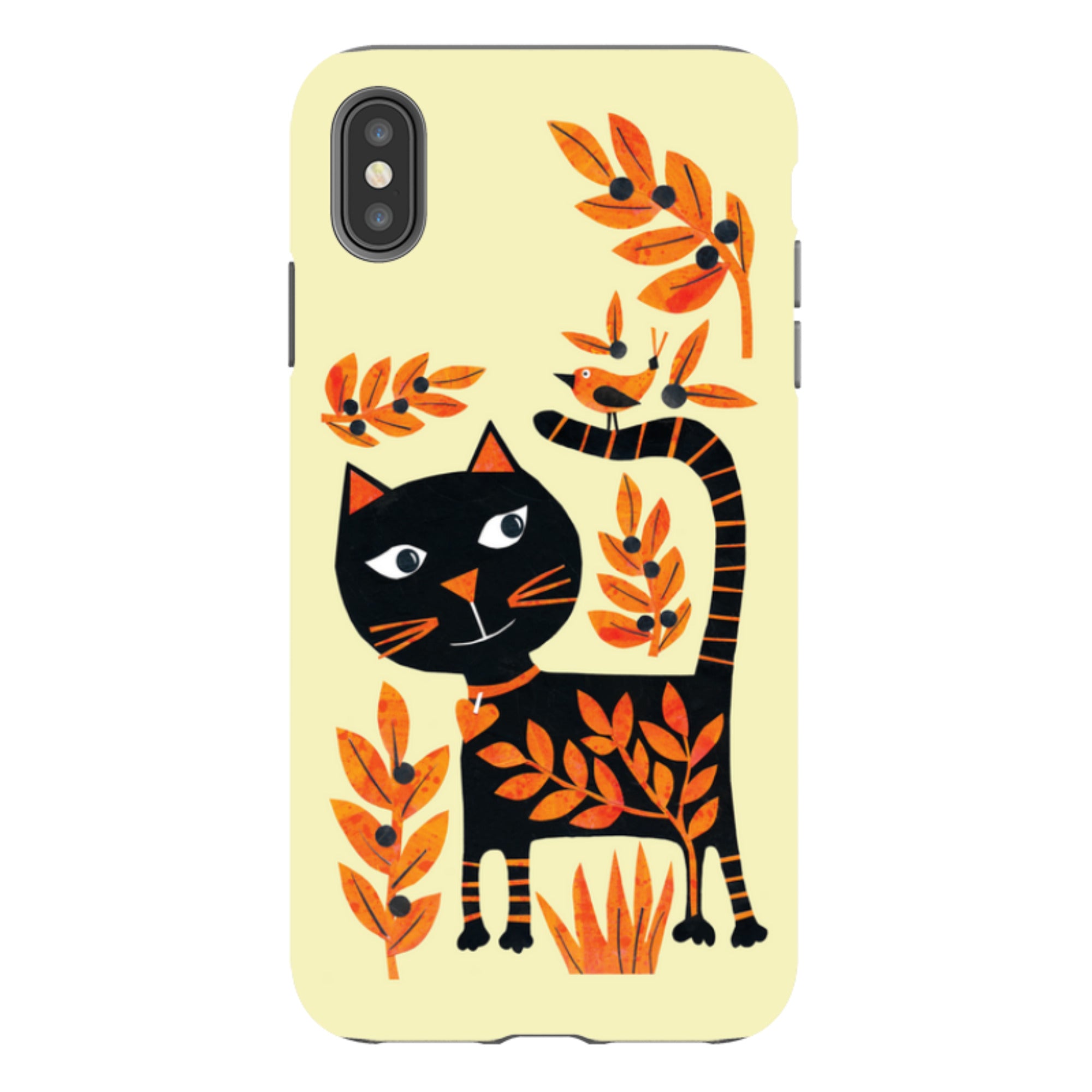 iPhone Tough Case - Halloween Folk Cat By Tracey English
