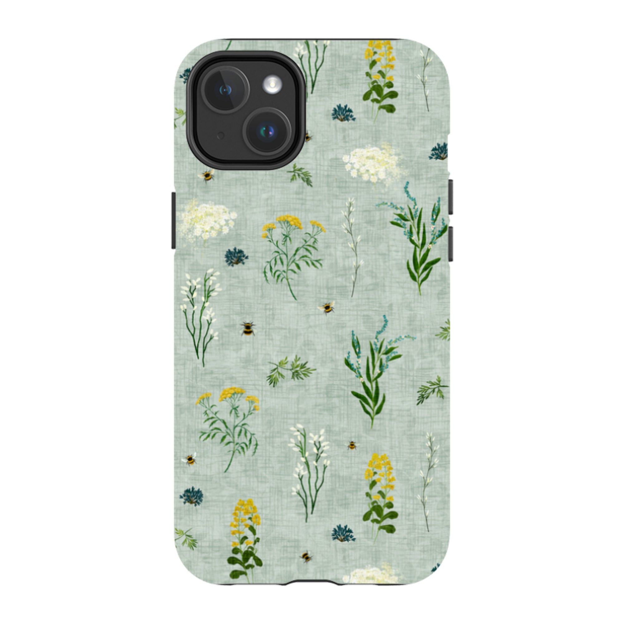 iPhone MagSafe Tough Case - Song Bird Florals and Bees By Katherine Quinn
