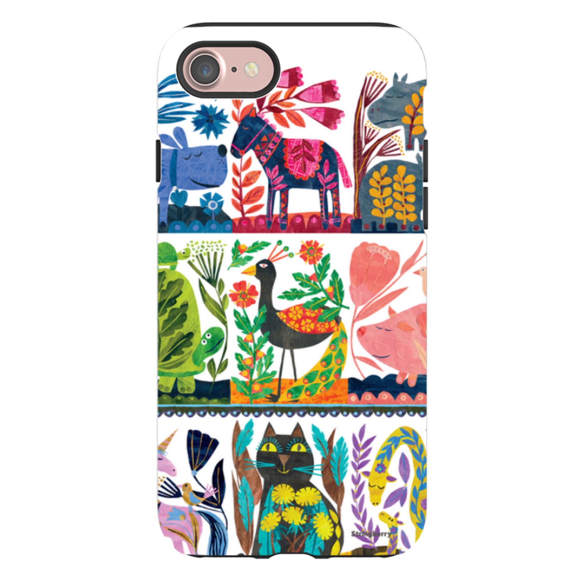 iPhone Tough Case - Folk Colour By Tracey English