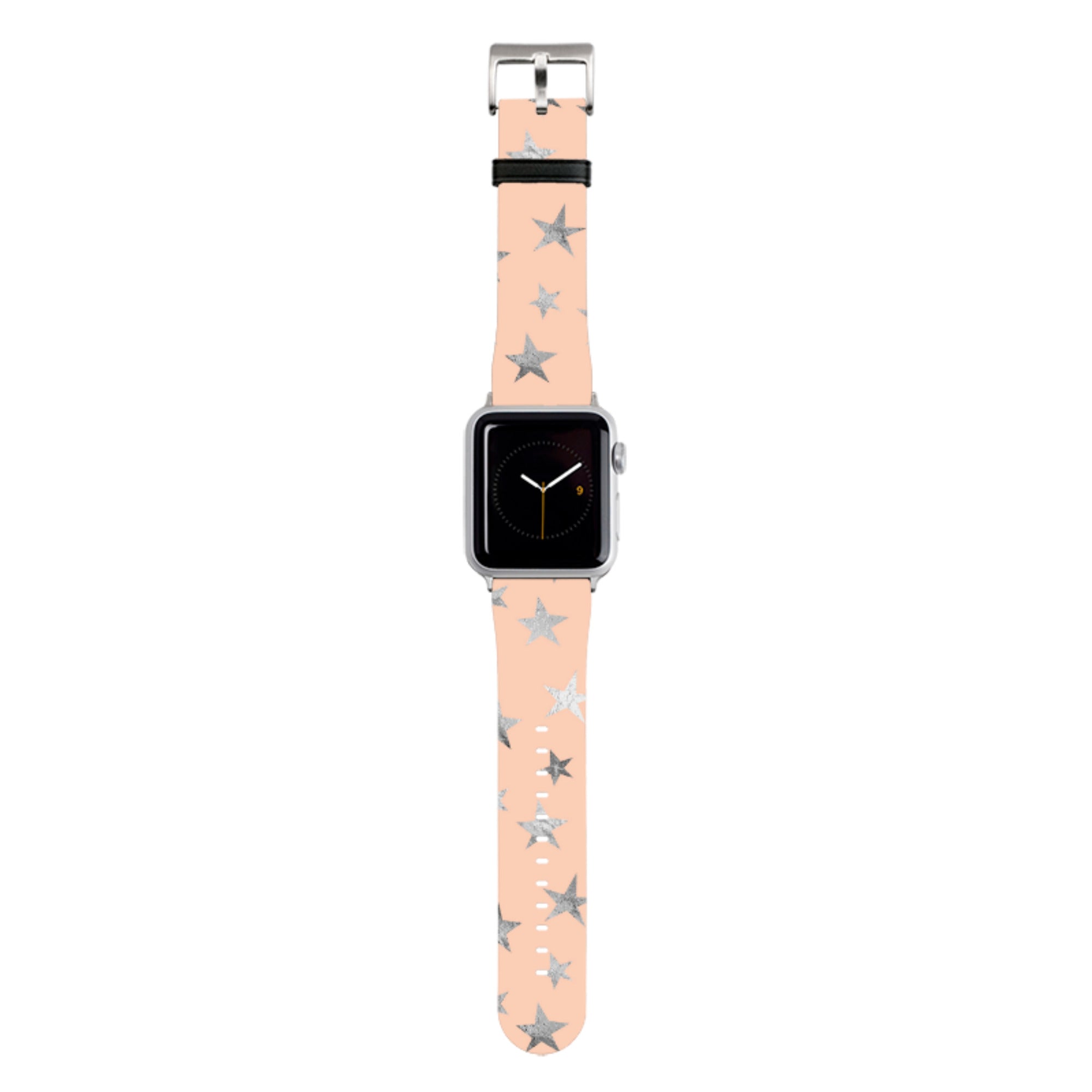 Pale and Silver Stars Apple Watch Strap