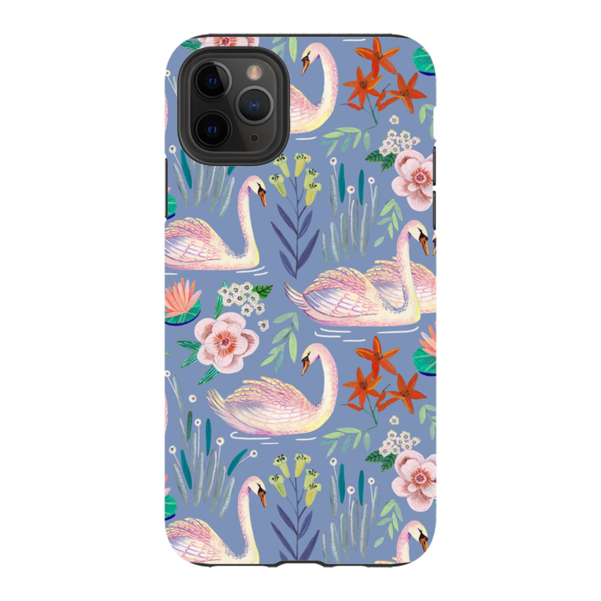 iPhone Tough Case - Swan Pattern By Caroline Bonne Muller