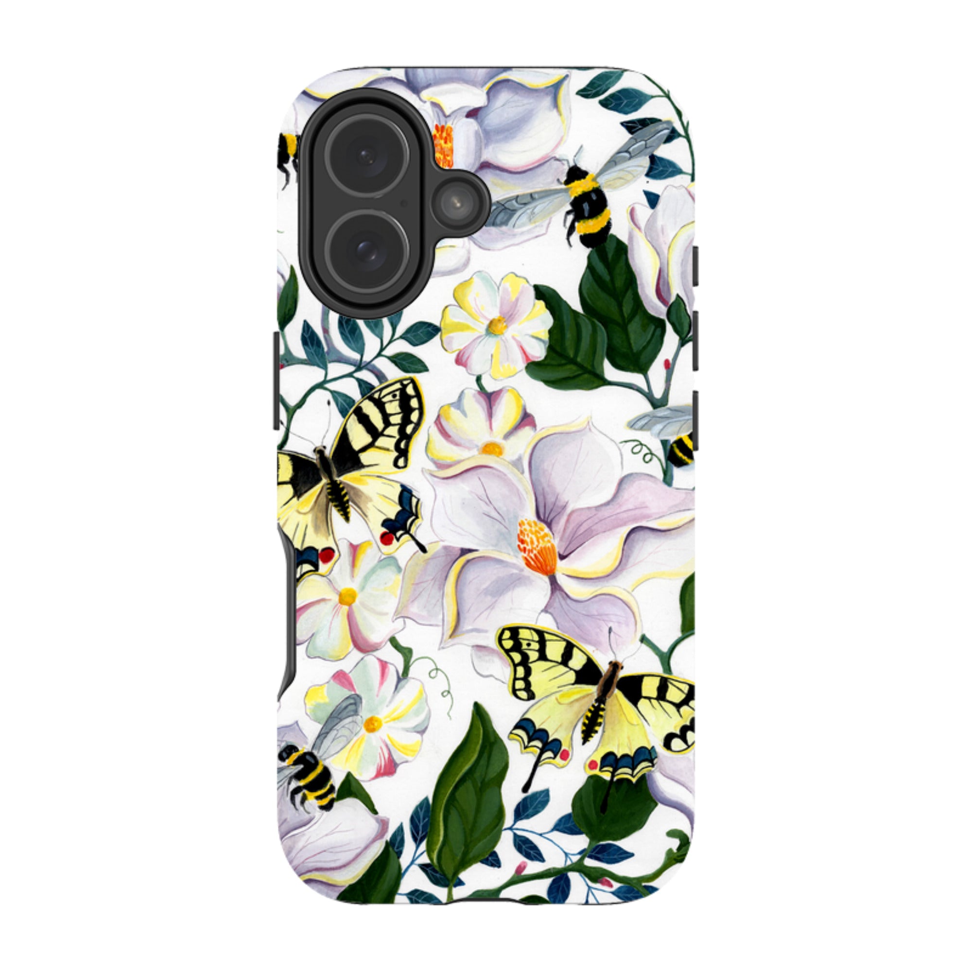 iPhone MagSafe Tough Case - Bees and Magnolia By Bex Parkin