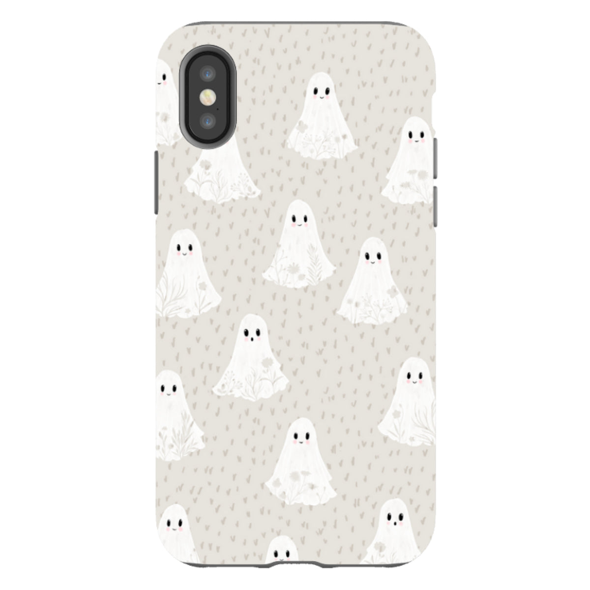 iPhone Tough Case - Floral Ghosts - Stone By Katherine Quinn