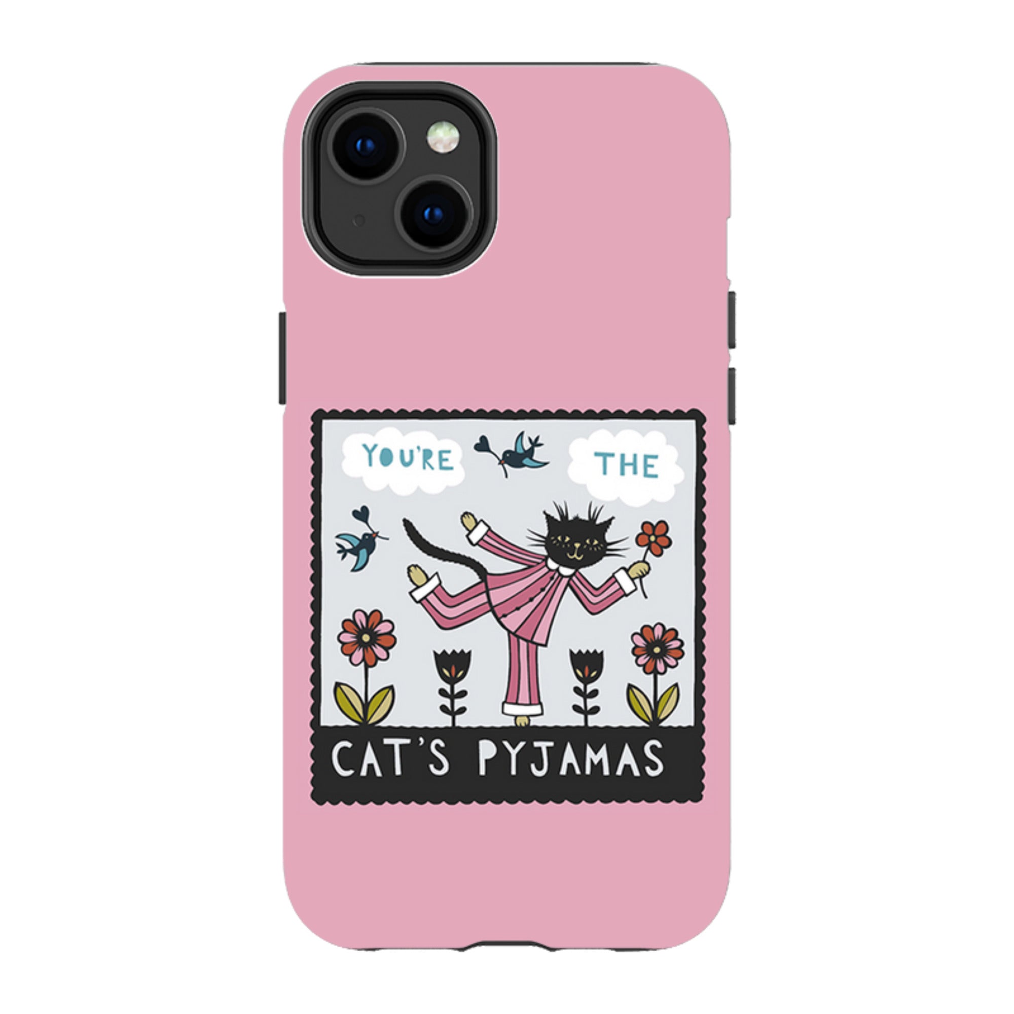 iPhone Tough Case - Cats Pyjamas Pink By Suzy Taylor