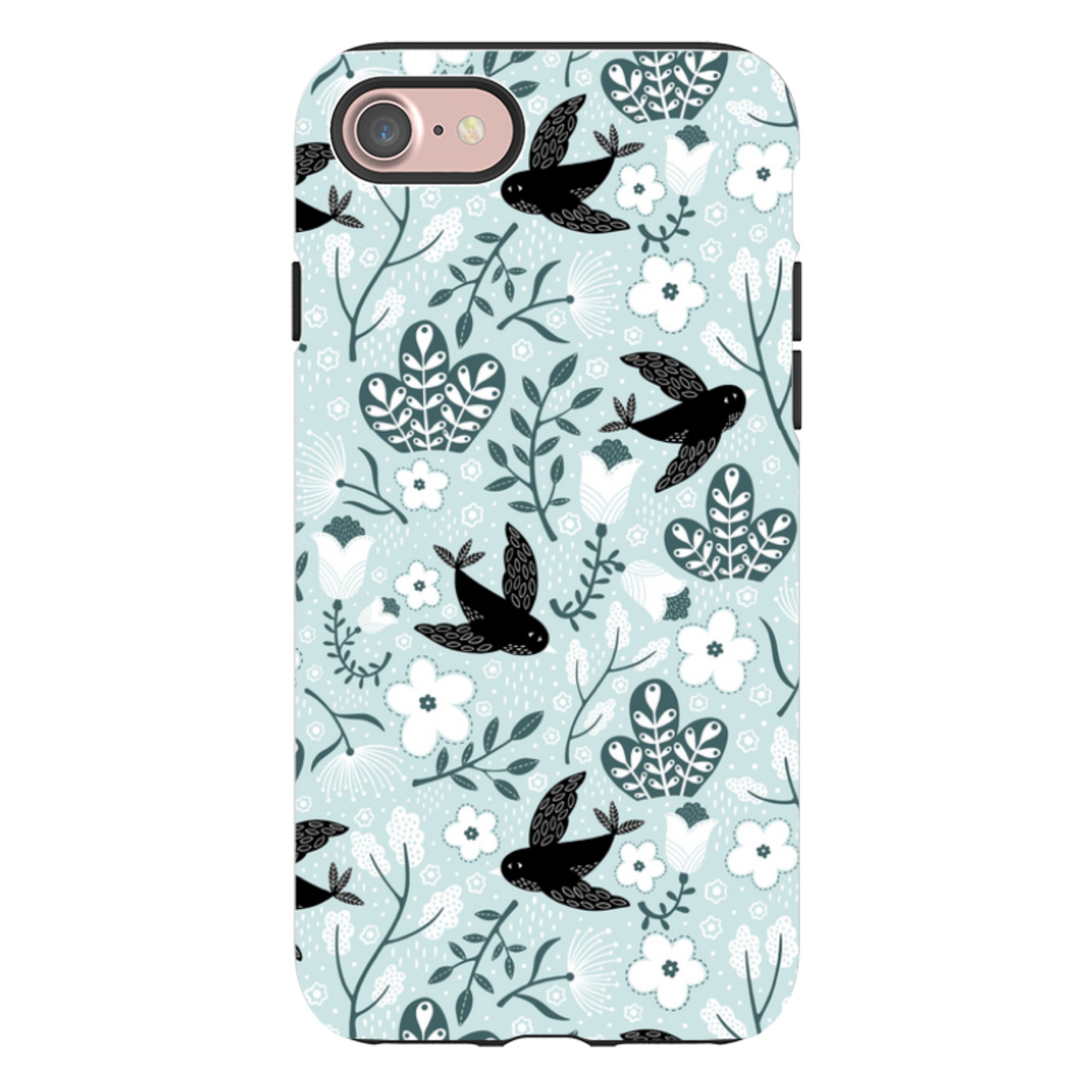 iPhone Tough Case - Black Birds By Suzy Taylor