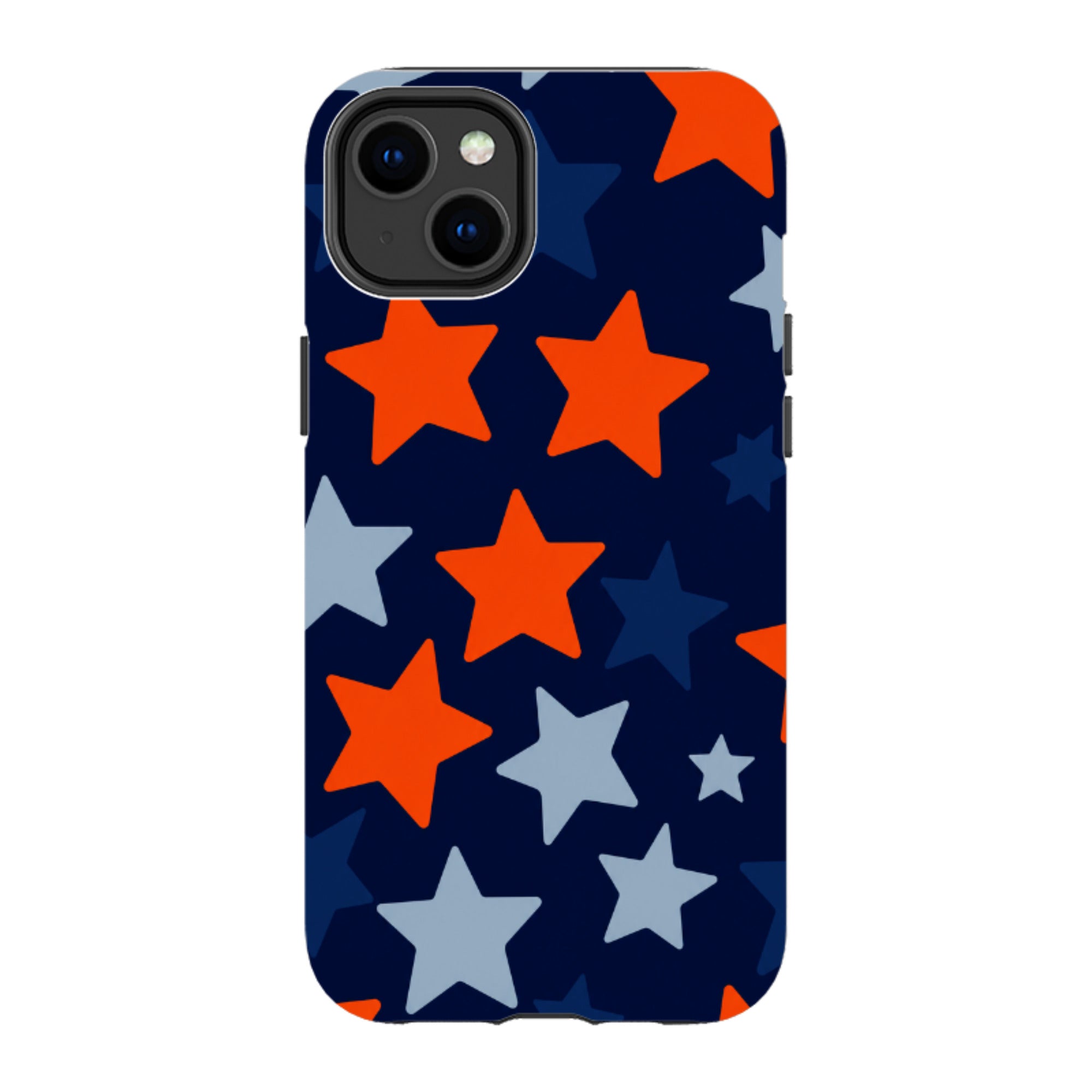 iPhone Tough Case - Navy Blue & Orange Star