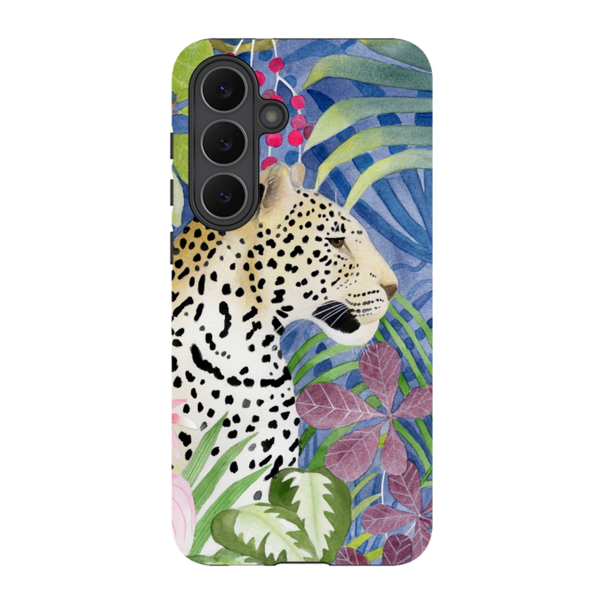 Samsung Tough Case - Blue Jungle Leopard By Bex Parkin